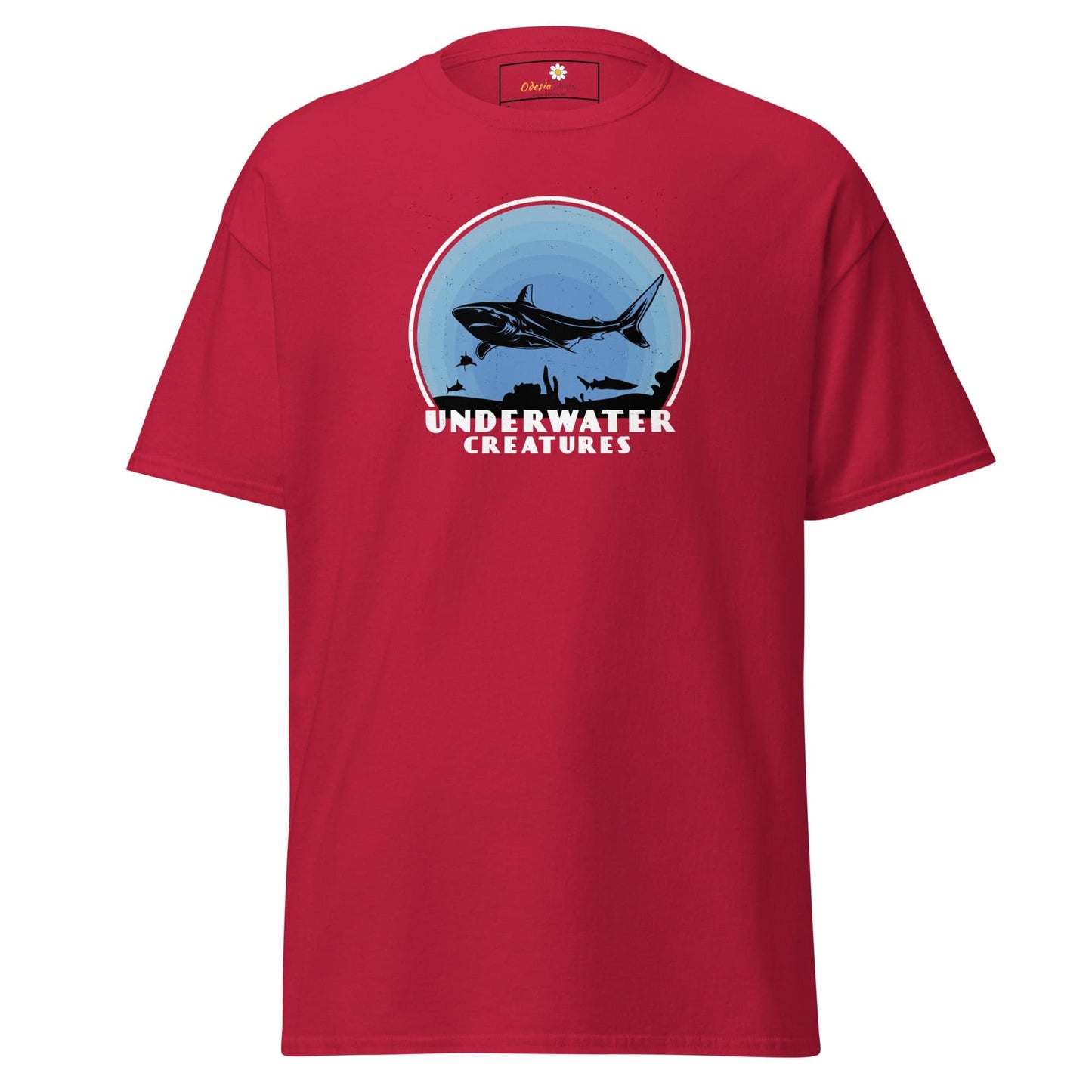 Unisex classic t-shirt - WILD LIFE SHARK UNDERWATER - REGULAR - Cardinal / S