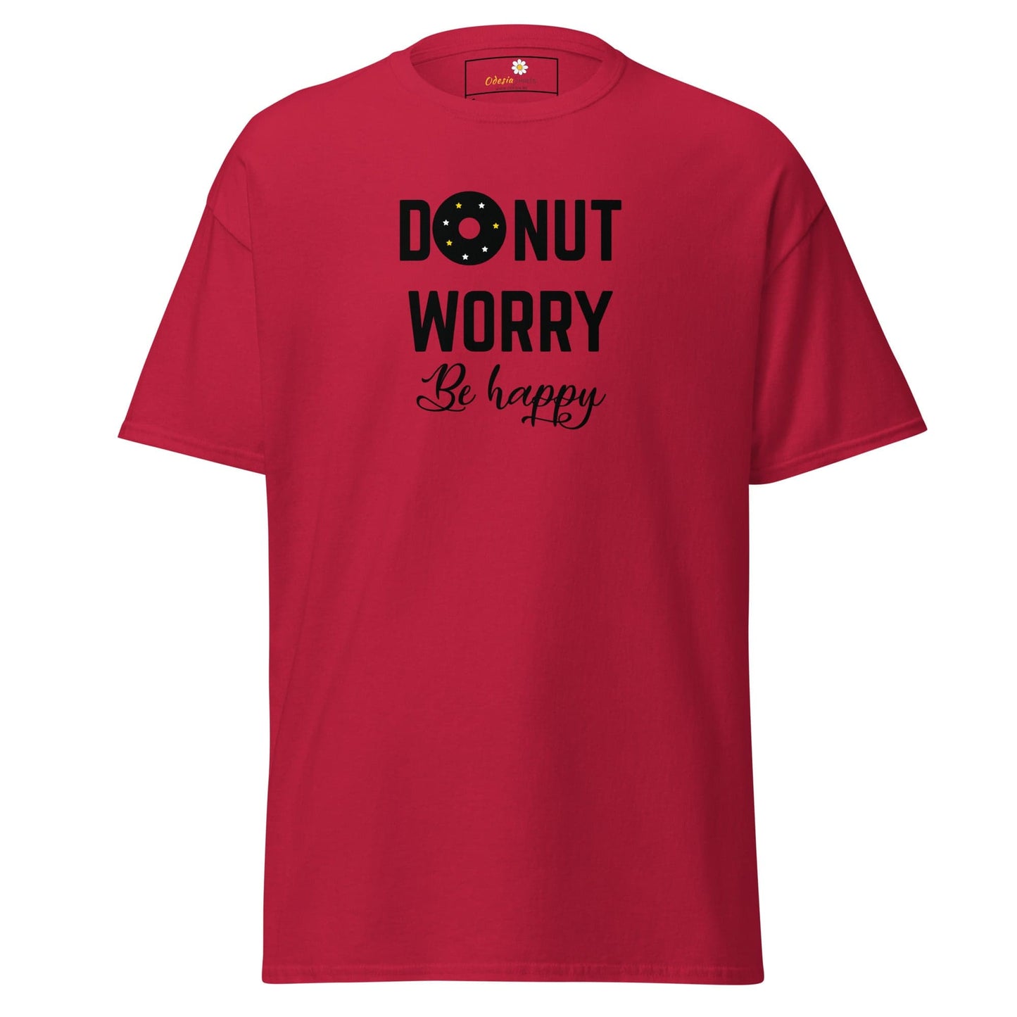 Red T-shirt with donut graphic from T-SHIRT DESIGN TEE for Men and Women S to XL