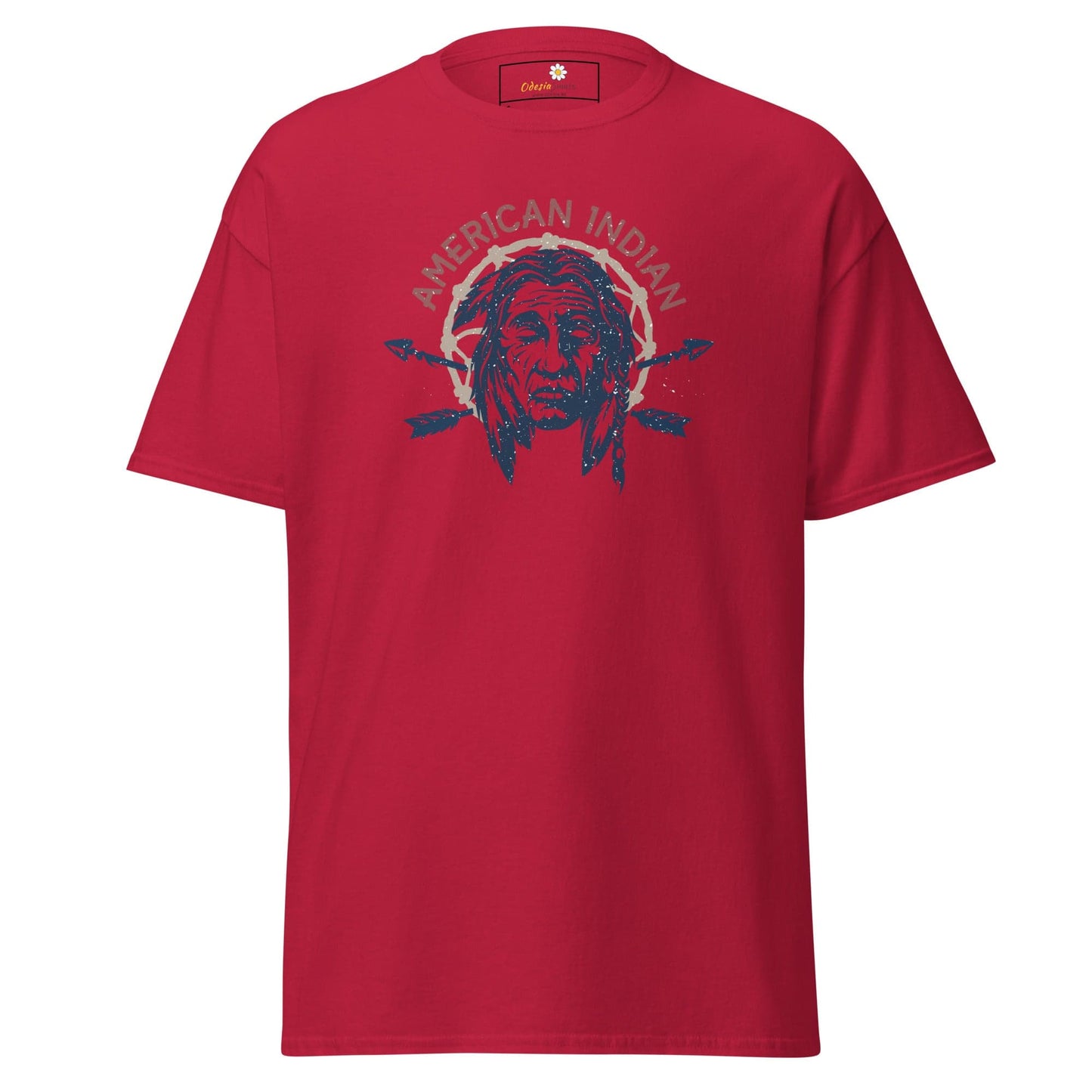 Unisex classic t-shirt - VINTAGE AMERICAN INDIAN - REGULAR - Cardinal / S
