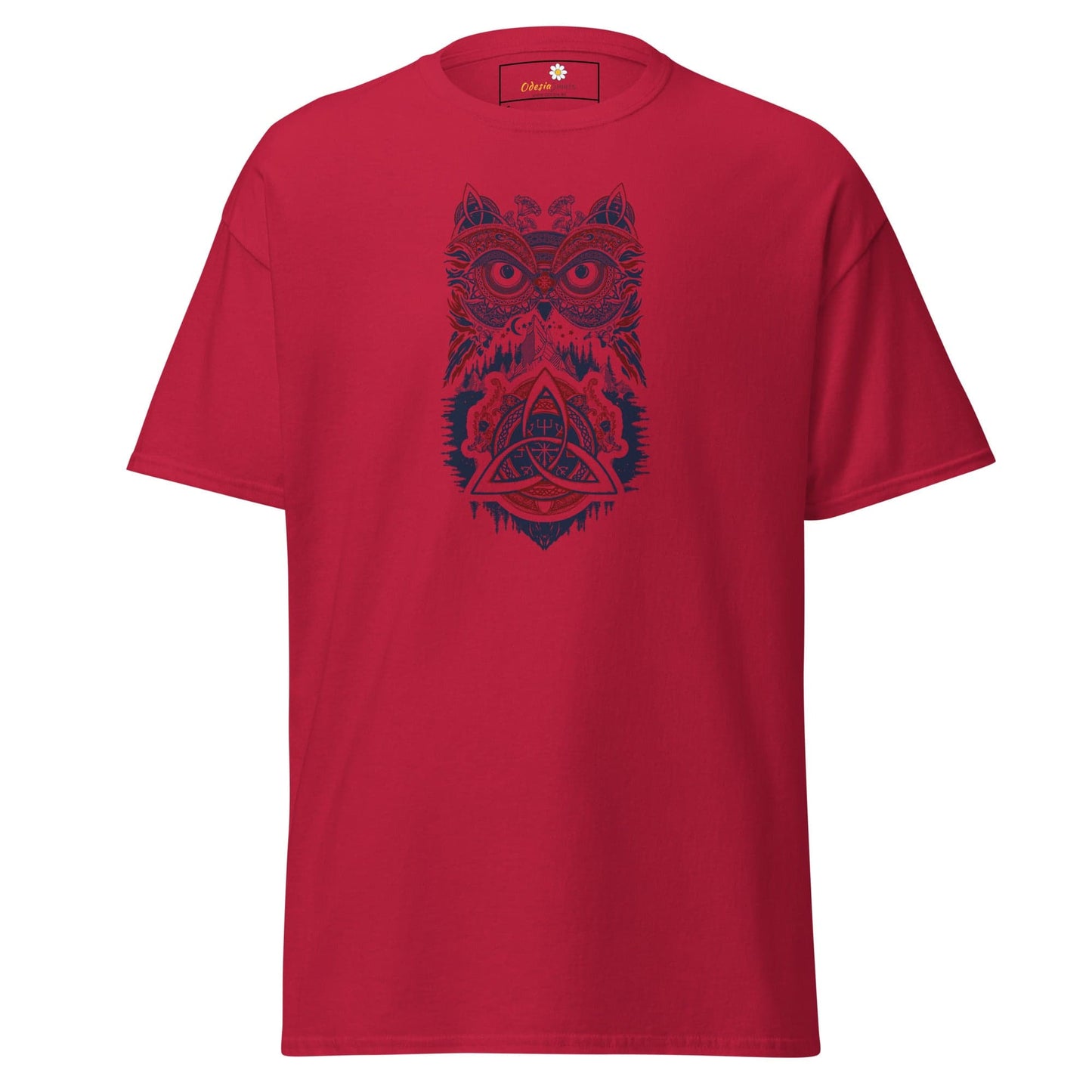 Unisex classic t-shirt - MYSTIC OWL TRIBES - REGULAR - Cardinal / S