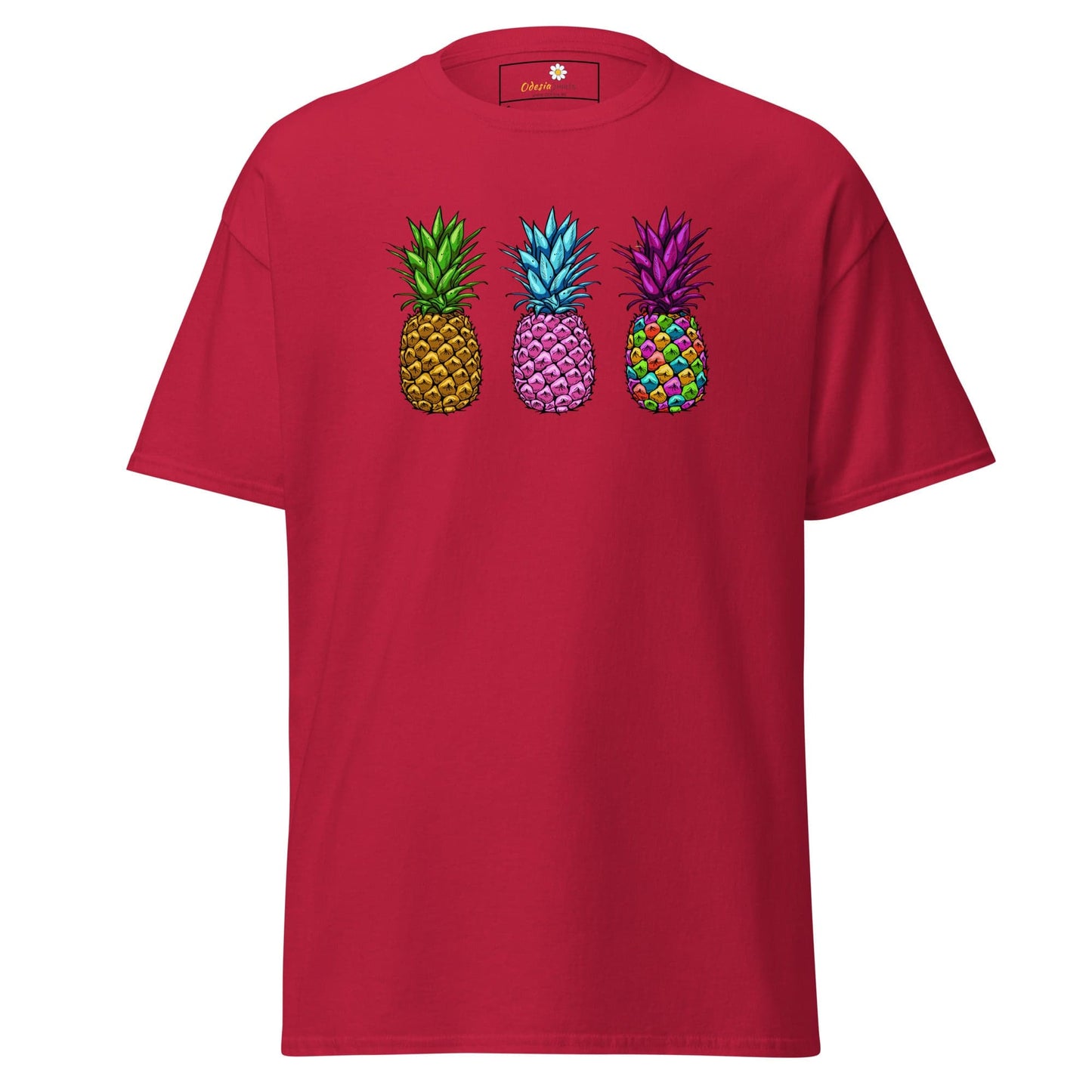 Unisex classic t-shirt - ORGANIC FRUIT PINEAPPLE COLORS - REGULAR - Cardinal / S