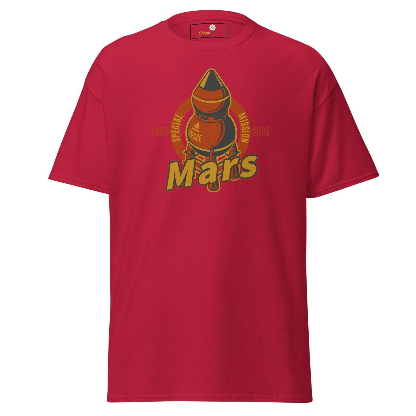 Unisex classic t-shirt - SPACE MARS TRAVEL - REGULAR - Cardinal / S