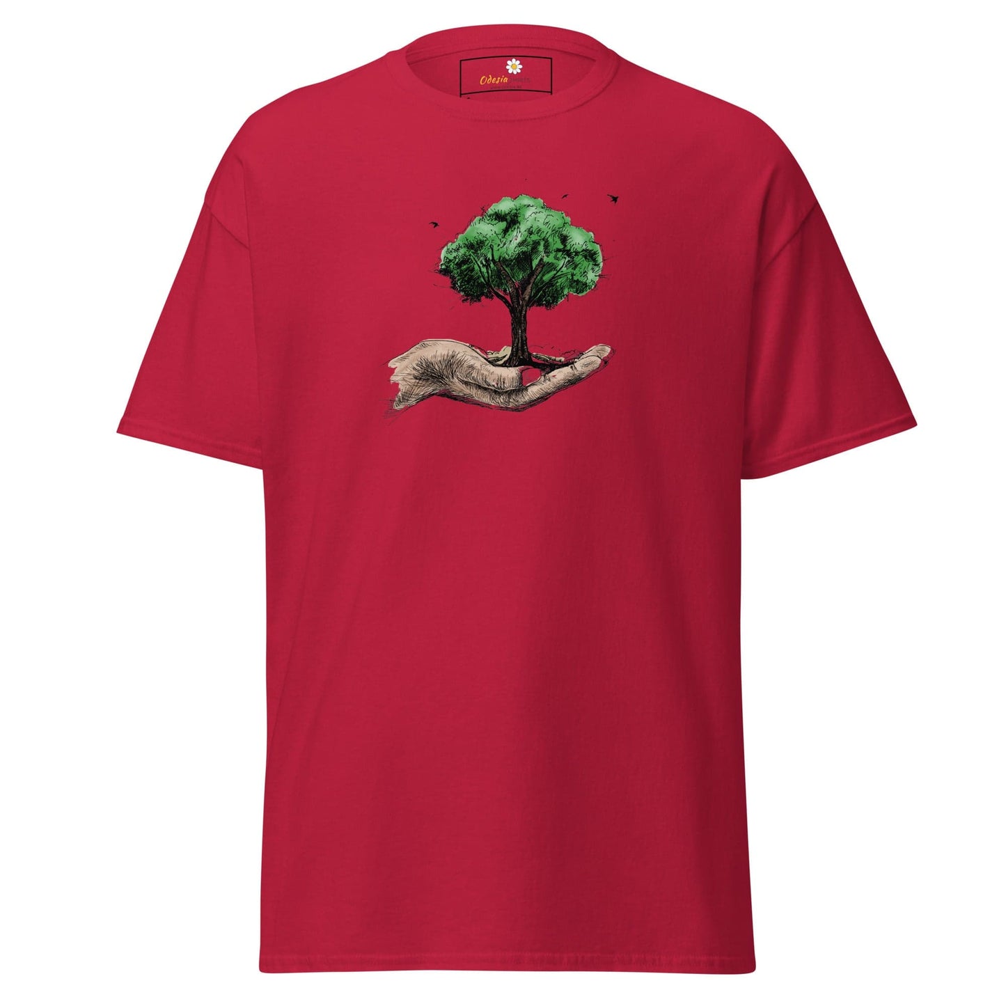 Unisex classic t-shirt - FANTASY TREE IN HAND - REGULAR - Cardinal / S