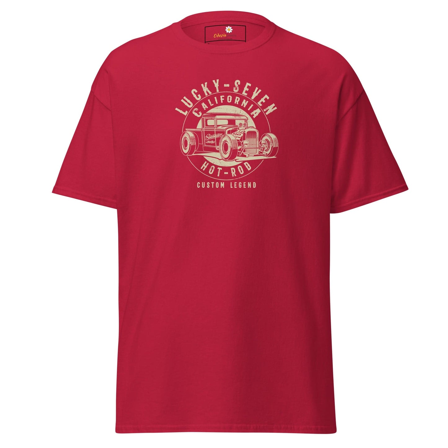 Unisex classic t-shirt - MOTOR LUCKY SEVEN - REGULAR - Cardinal / S