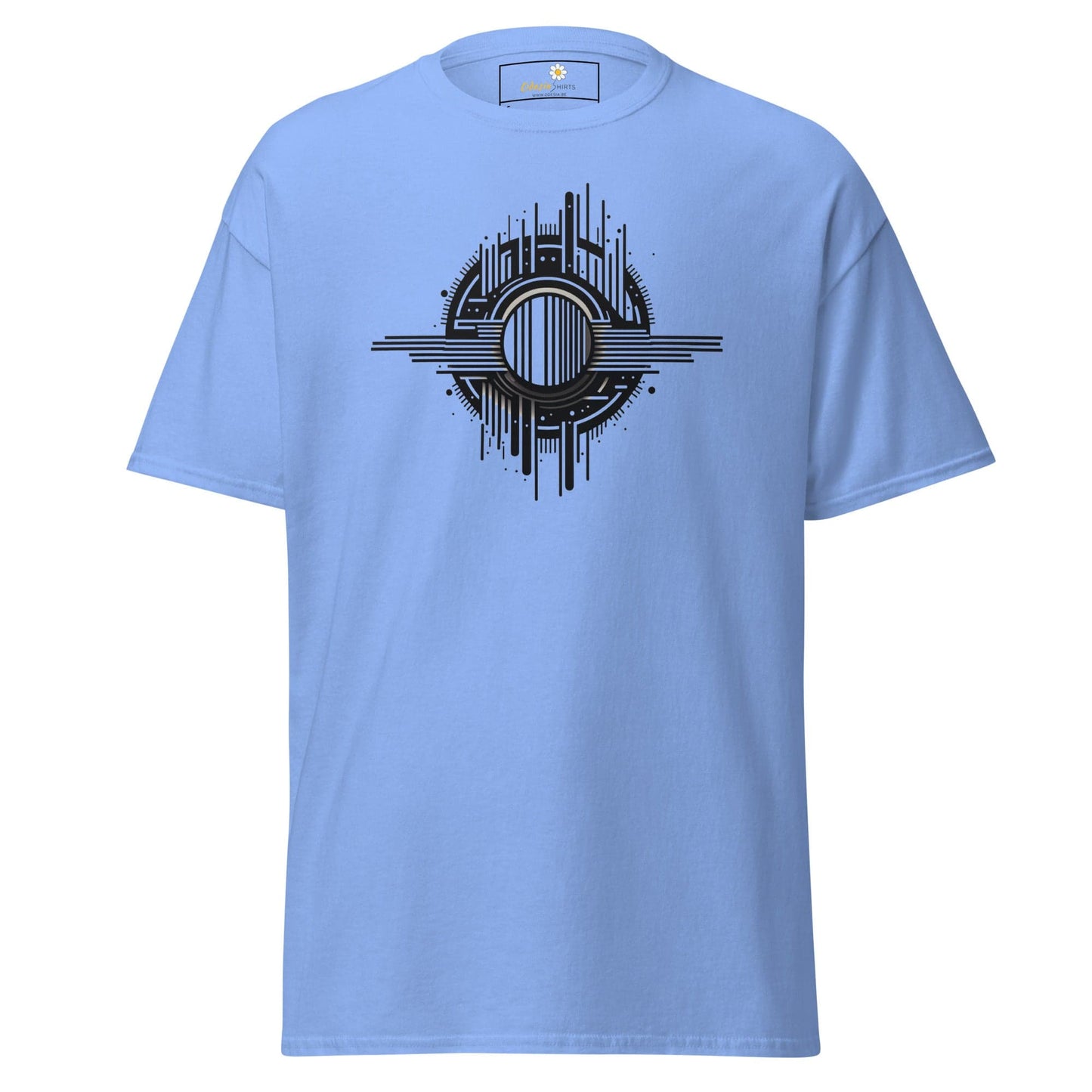 Unisex classic t-shirt - ABSTRACT SPHERE LINES - REGULAR - Carolina Blue / S