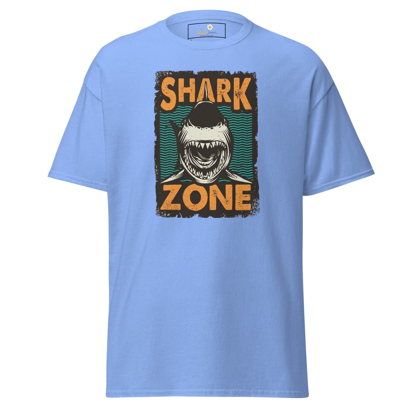 Unisex classic t-shirt - WILD LIFE SHARK ZONE - REGULAR - Carolina Blue / S