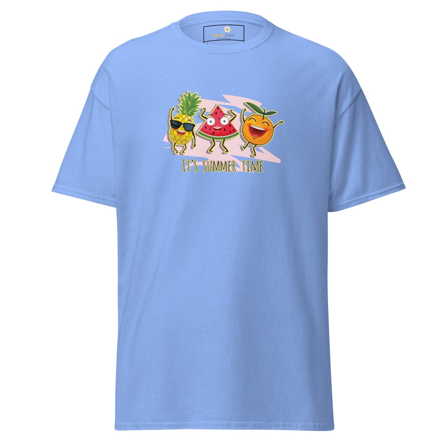 Unisex classic t-shirt - ORGANIC FRUIT SMILING - REGULAR - Carolina Blue / S