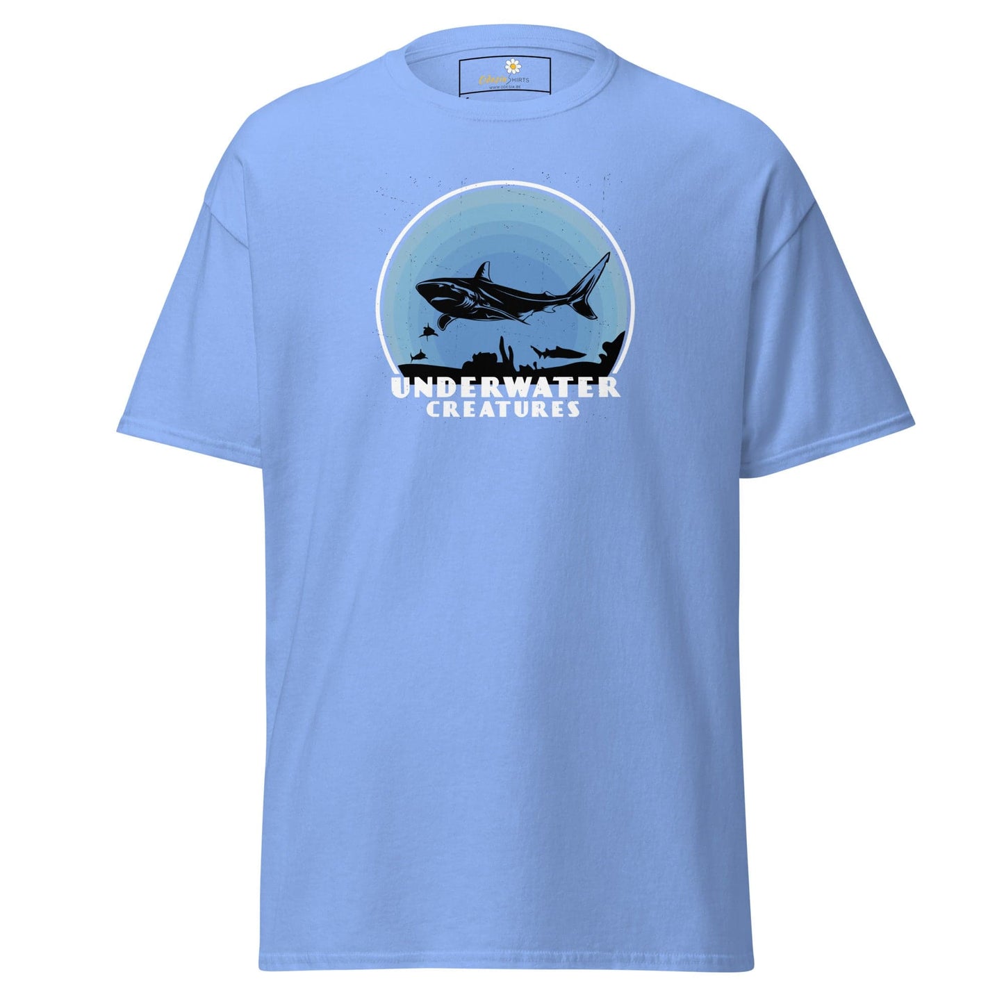 Unisex classic t-shirt - WILD LIFE SHARK UNDERWATER - REGULAR - Carolina Blue / S