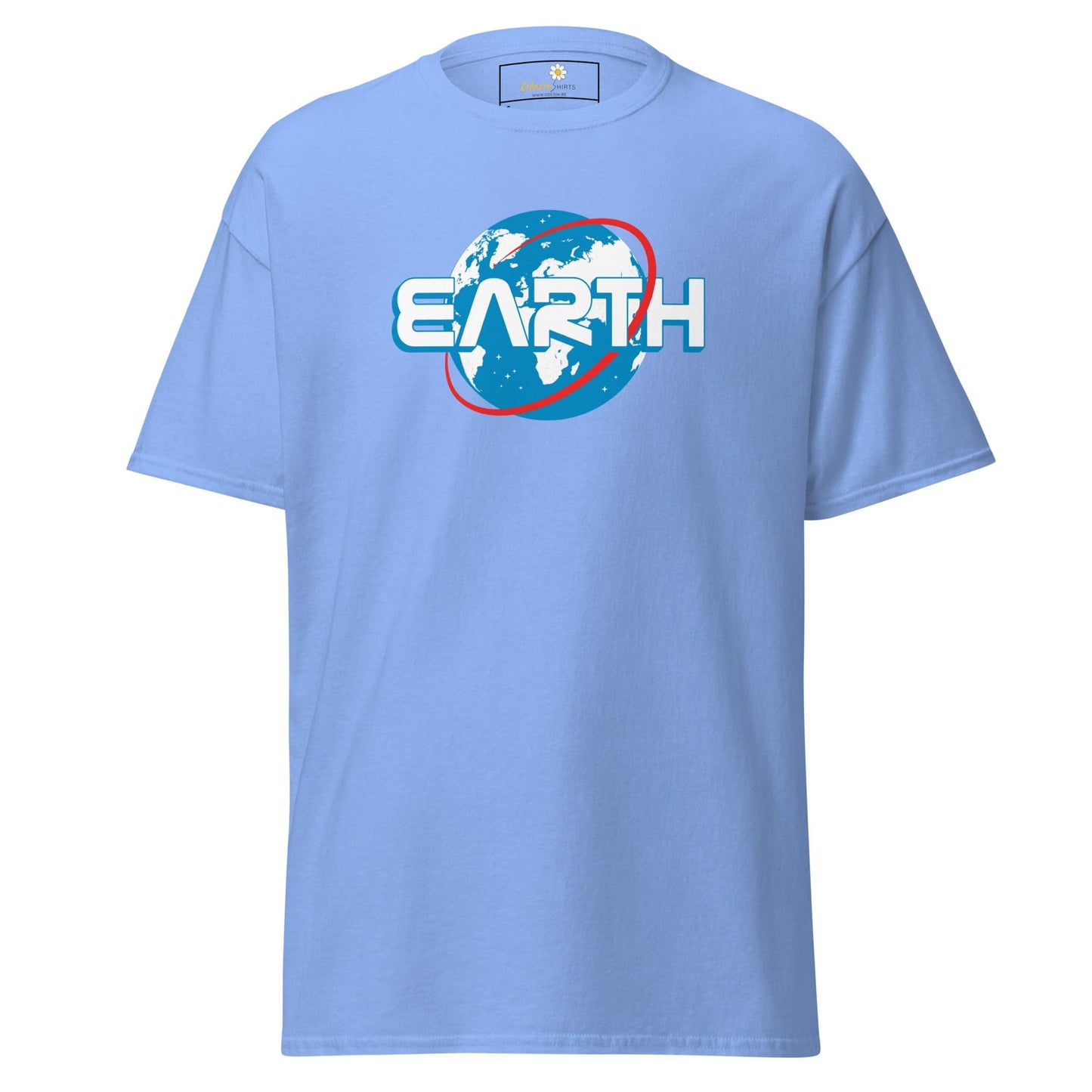 Unisex classic t-shirt - SPACE ASTRONAUT EARTH - REGULAR - Carolina Blue / S