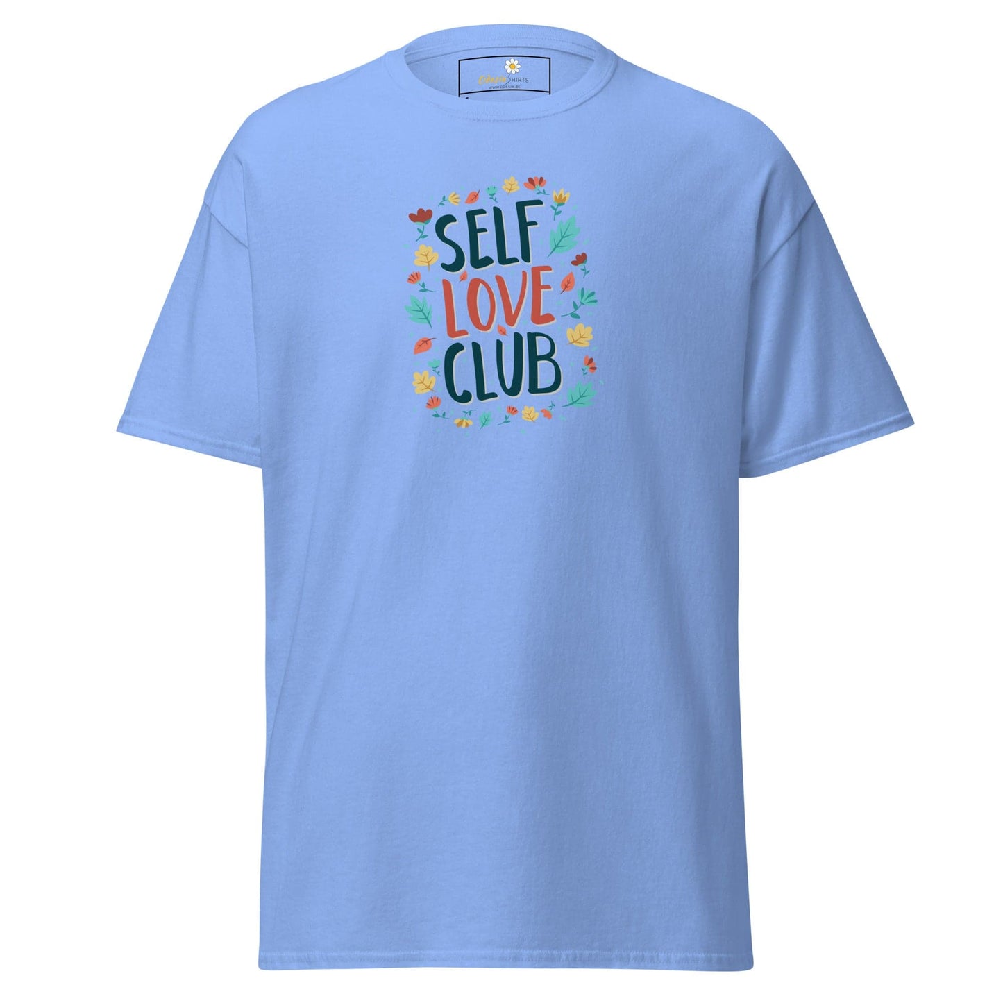 Unisex classic t-shirt - POSITIVE SELF LOVE CLUB - REGULAR - Carolina Blue / S