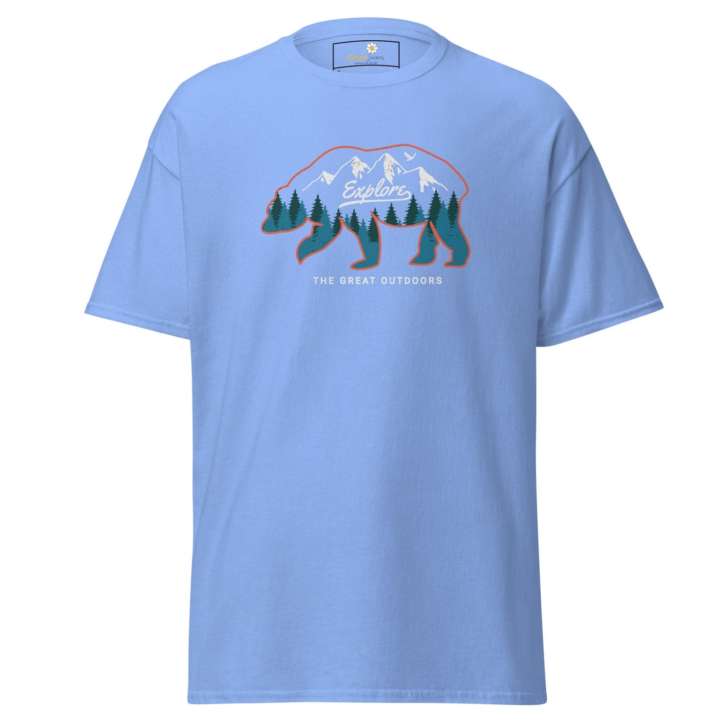 Unisex classic t-shirt ADVENTURE GREAT OUTDOORS - REGULAR - Carolina Blue / S
