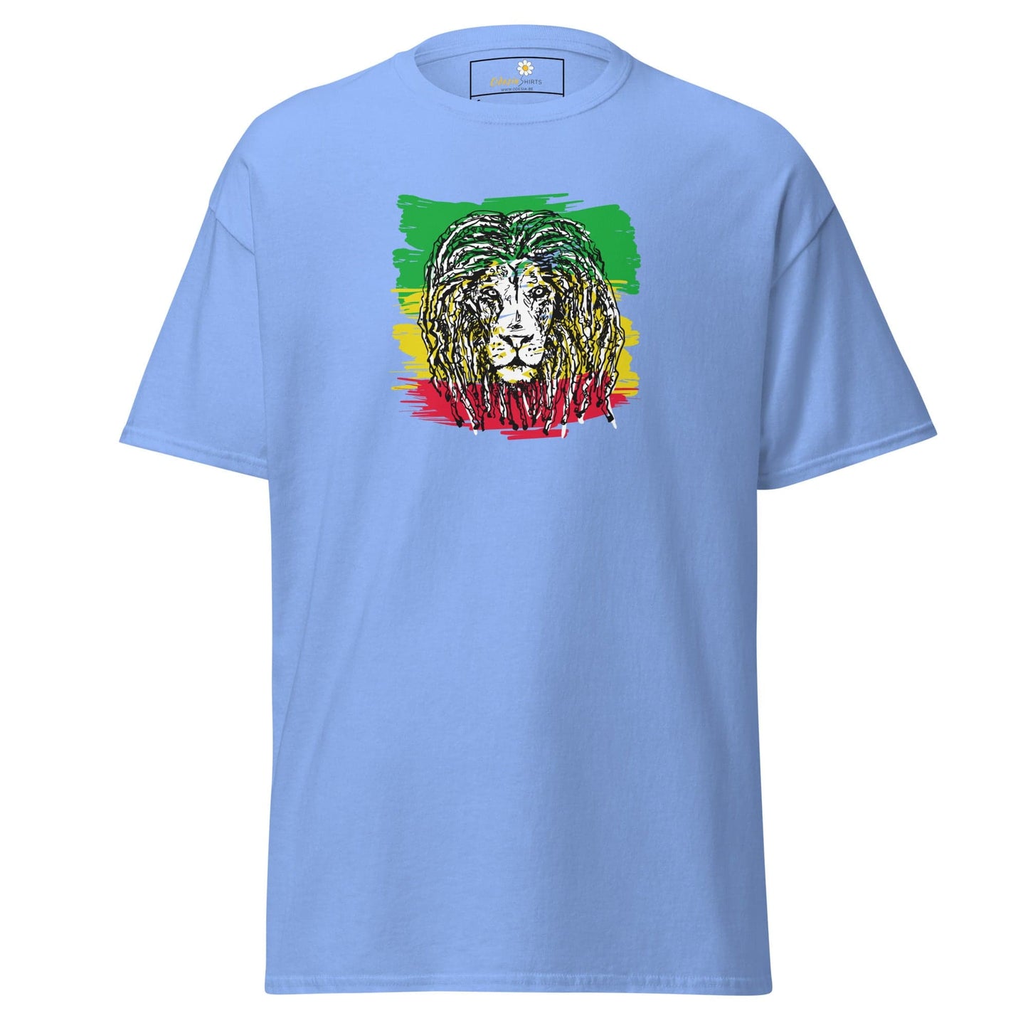 Unisex classic t-shirt - WILD LIFE MUSIC LION REGGAE - REGULAR - Carolina Blue / S