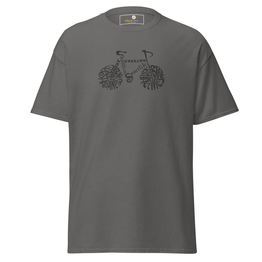 Unisex classic t-shirt - SPORT DRAWING BIKE - REGULAR - Charcoal / S