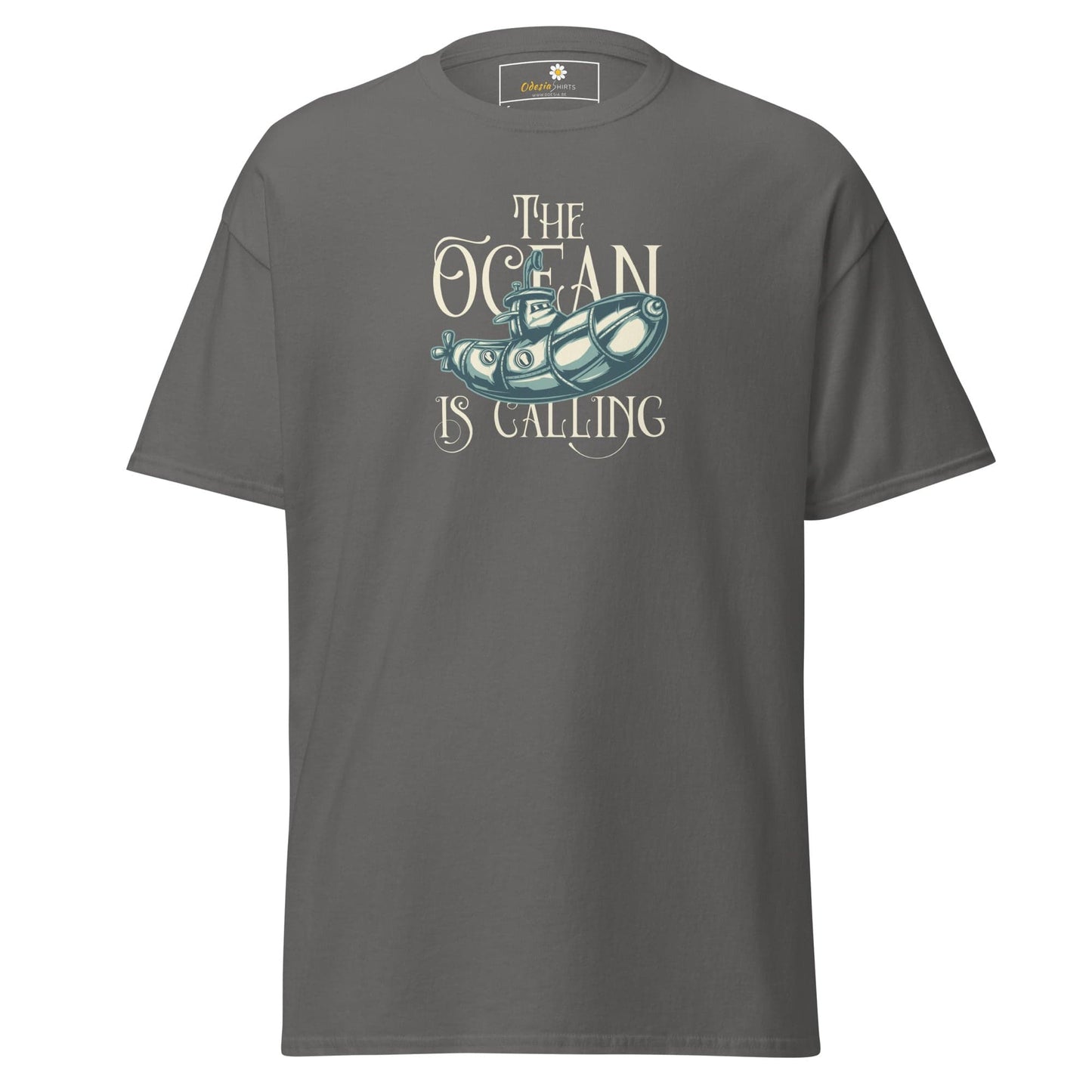 Unisex classic t-shirt - SEALIFE THE OCEAN IS CALLING - REGULAR - Charcoal / S