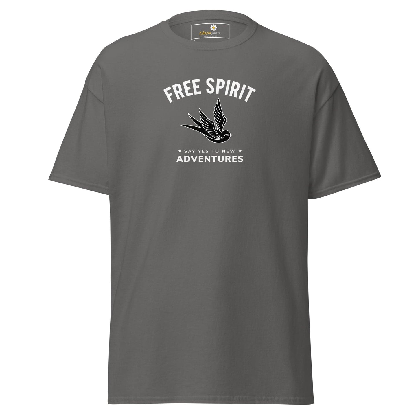 Unisex classic t-shirt - SPIRITUAL FREE SPIRIT SAY YES - REGULAR - Charcoal / S