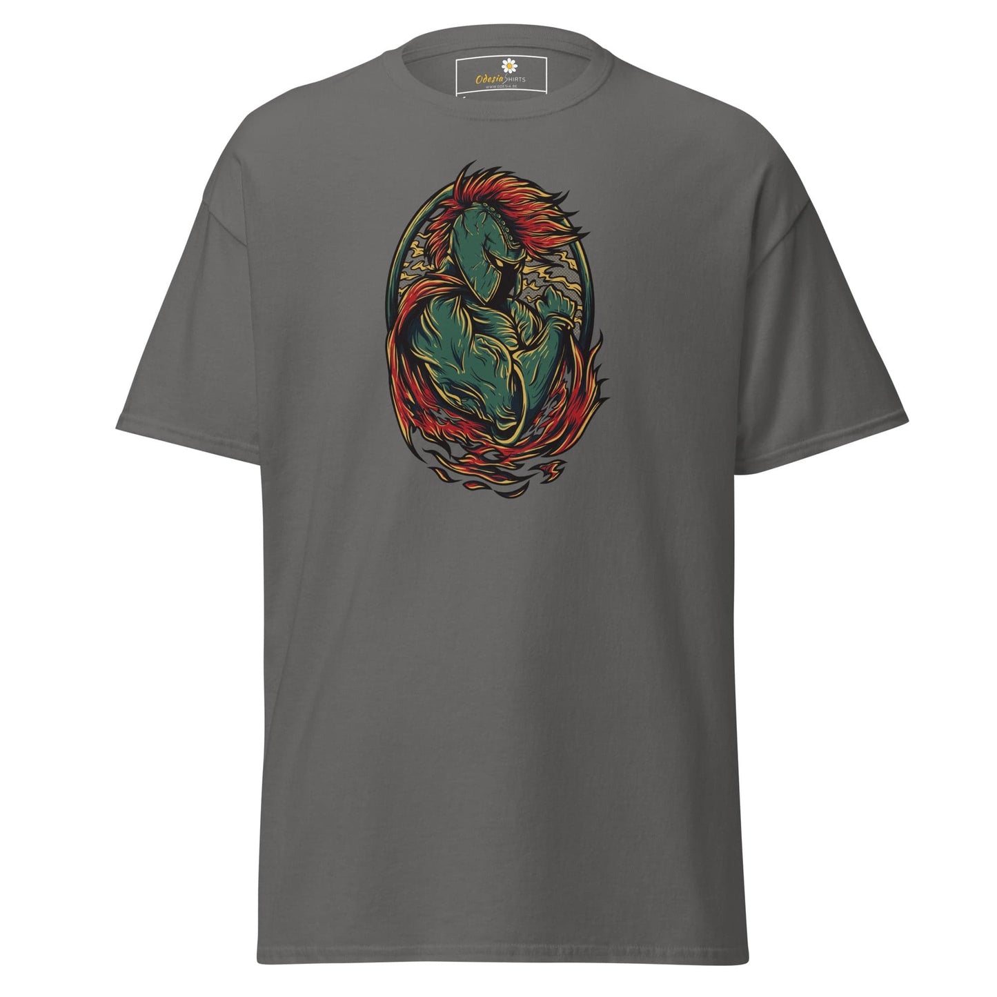 Gray T-shirt with warrior graphic from T-SHIRT DESIGN TEE for men and women