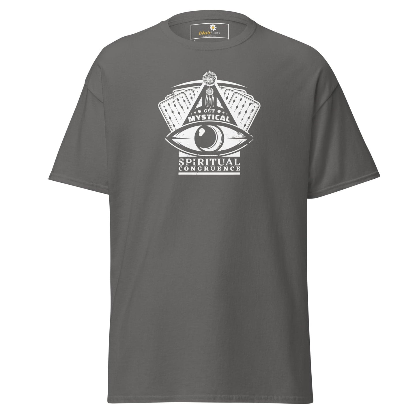Unisex classic t-shirt - MYSTIC CARDS EYE - REGULAR - Charcoal / S