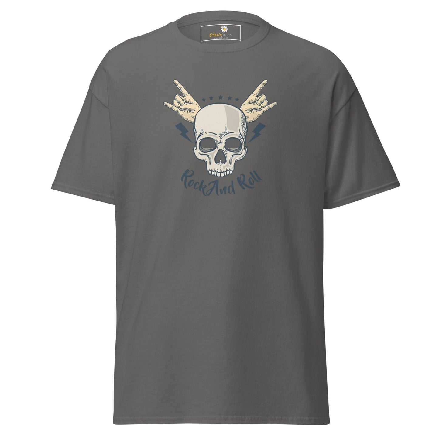 Gray T-shirt with skull graphic from T-SHIRT DESIGN TEE for Men and Women, S to XL