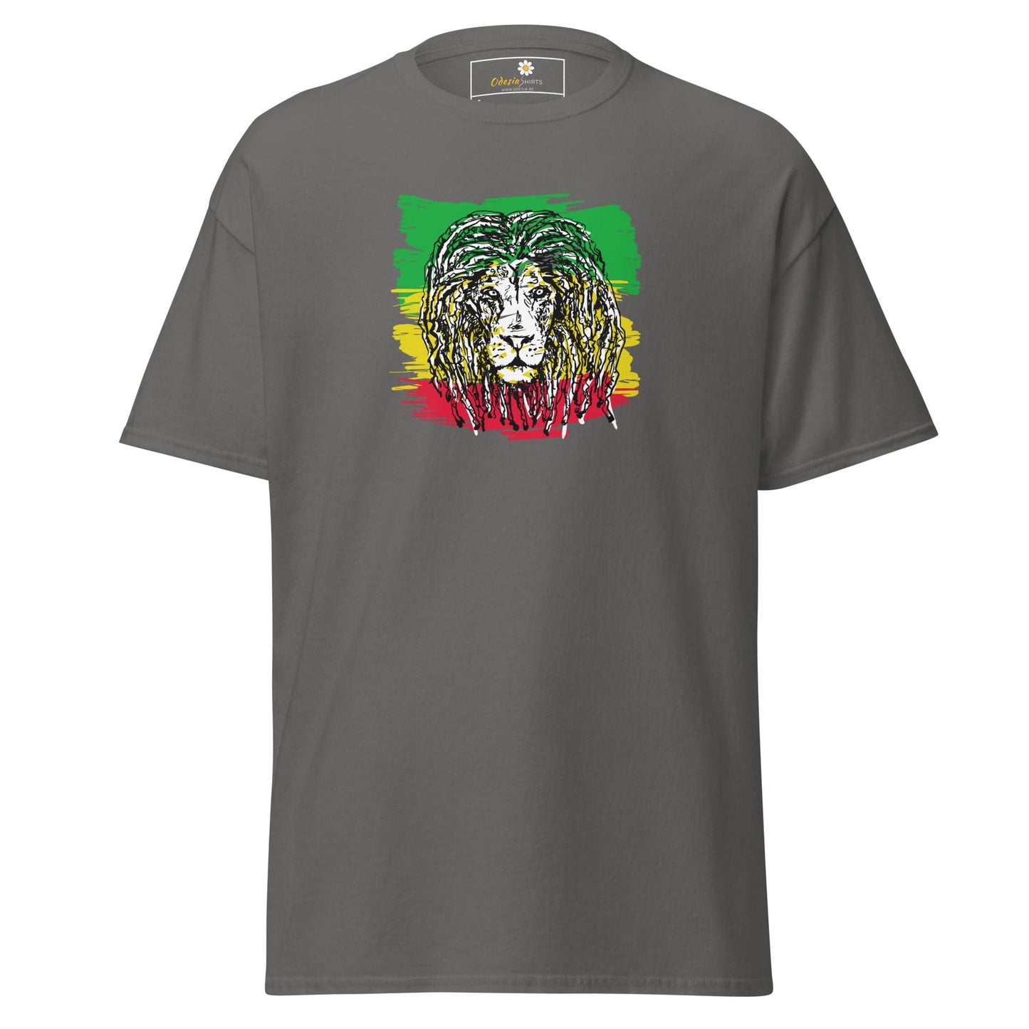 Unisex classic t-shirt - WILD LIFE MUSIC LION REGGAE - REGULAR - Charcoal / S