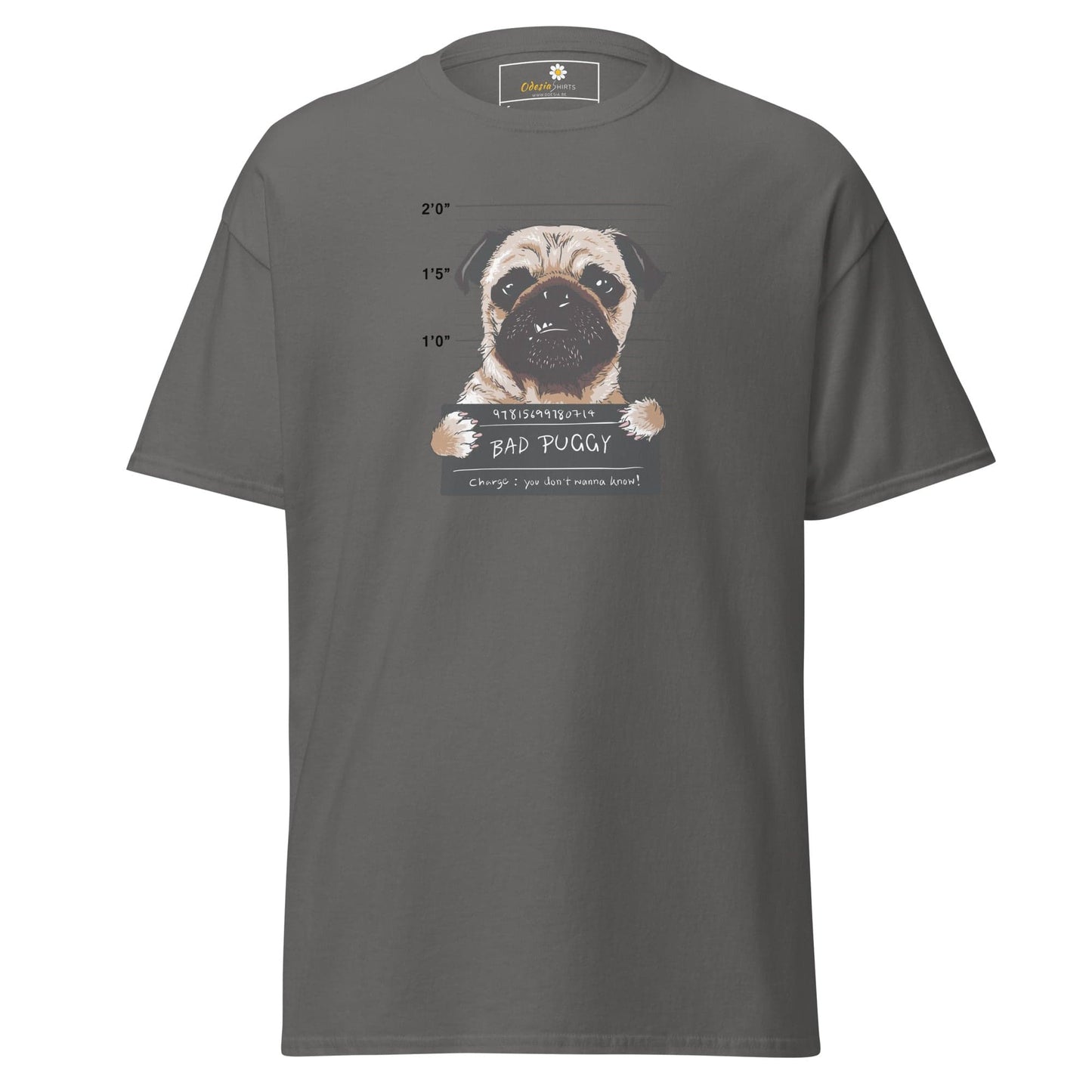 Unisex classic t-shirt - ANIMALS BAD PUPPY - REGULAR - Charcoal / S