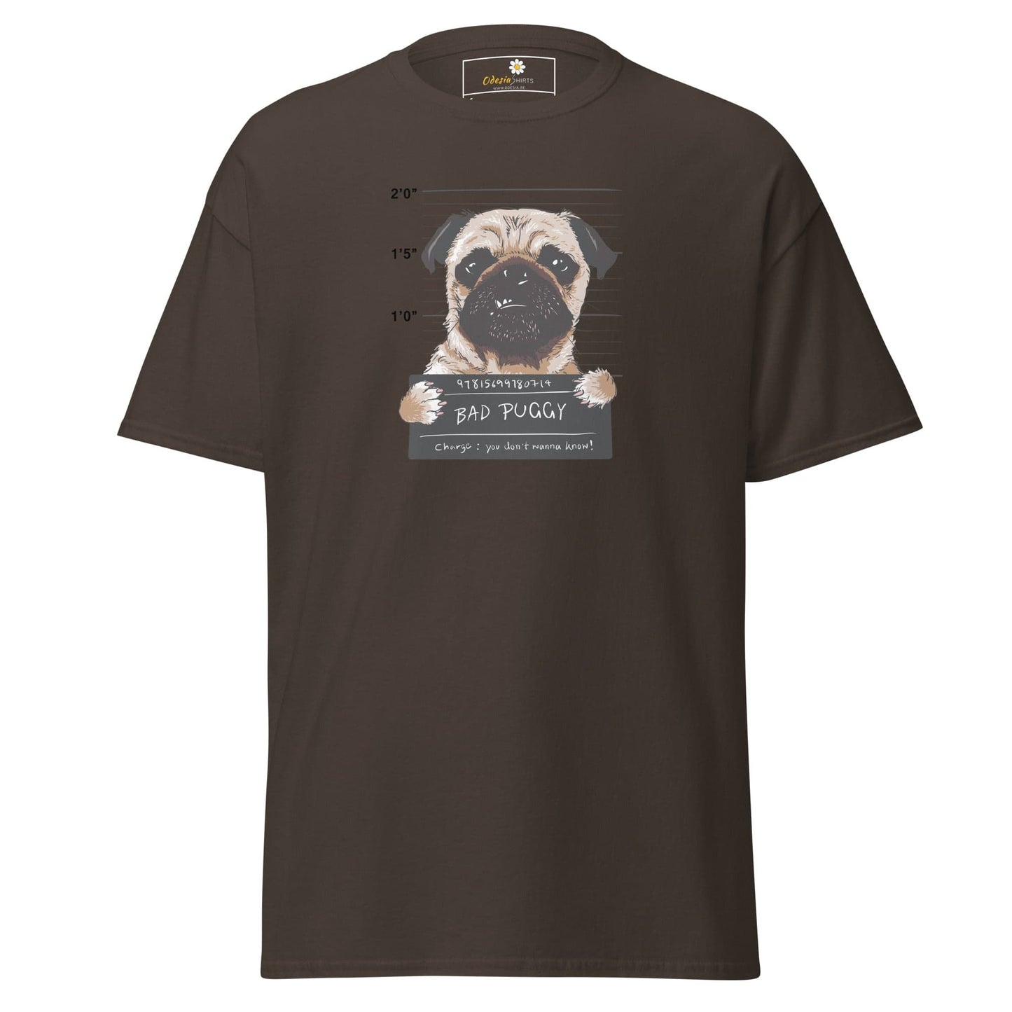 Unisex classic t-shirt - ANIMALS BAD PUPPY - REGULAR - Dark Chocolate / S