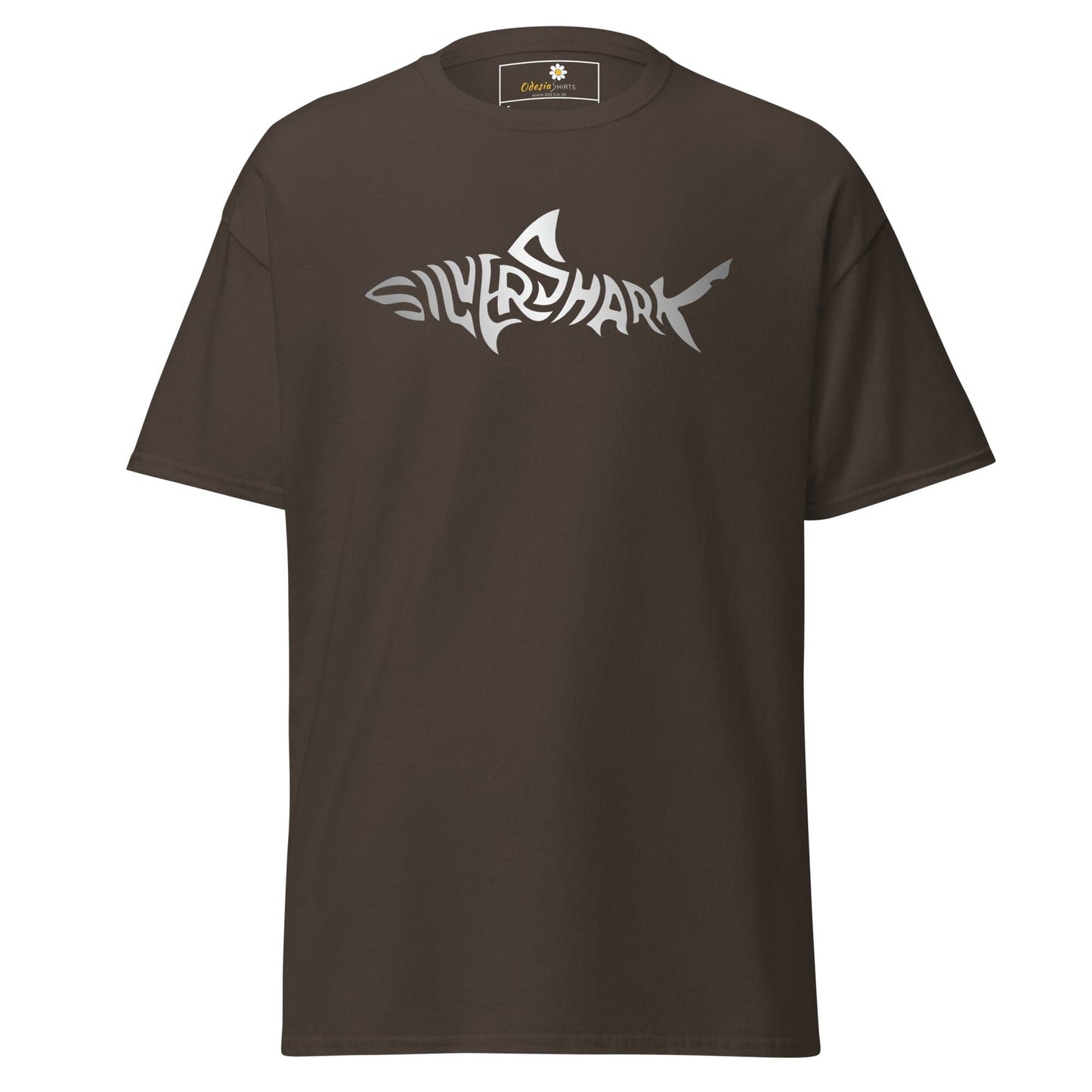 Brown T-Shirt with Shark Graphic for Men and Women in Sizes S to XL