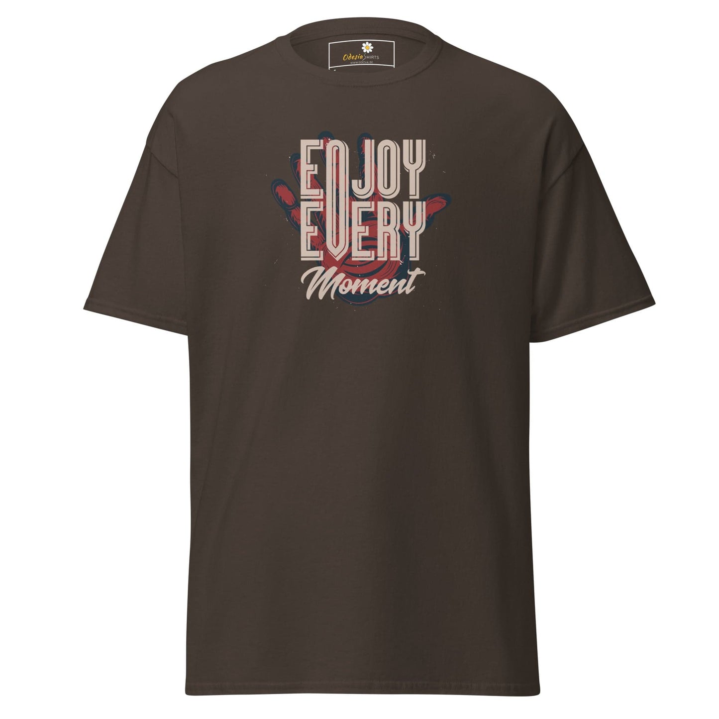 Unisex classic t-shirt - FANTASY ENJOY EVERY MOMENT - REGULAR - Dark Chocolate / S