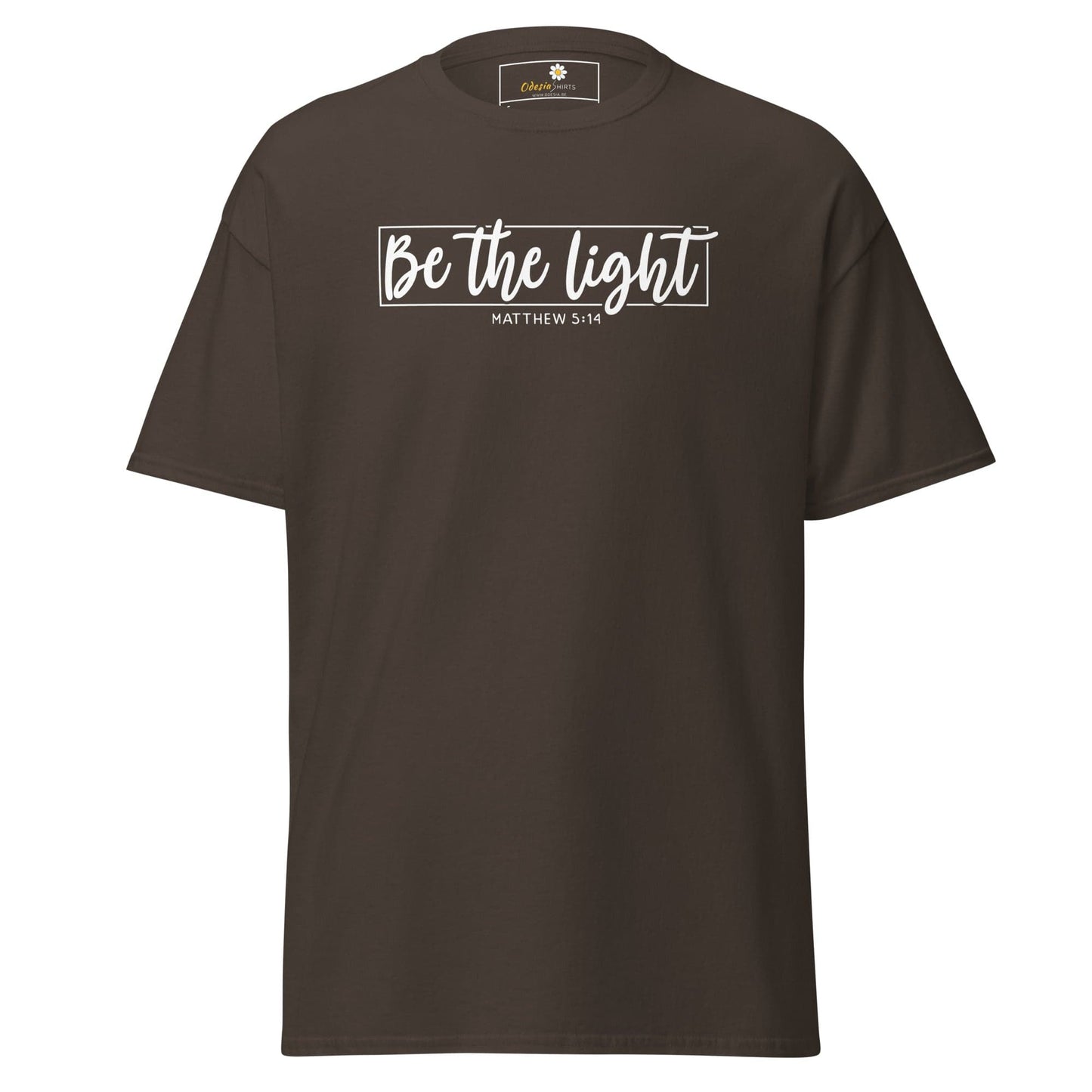 Brown T-shirt with white text displayed in T-SHIRT DESIGN TEE MAN WOMAN S-XL product