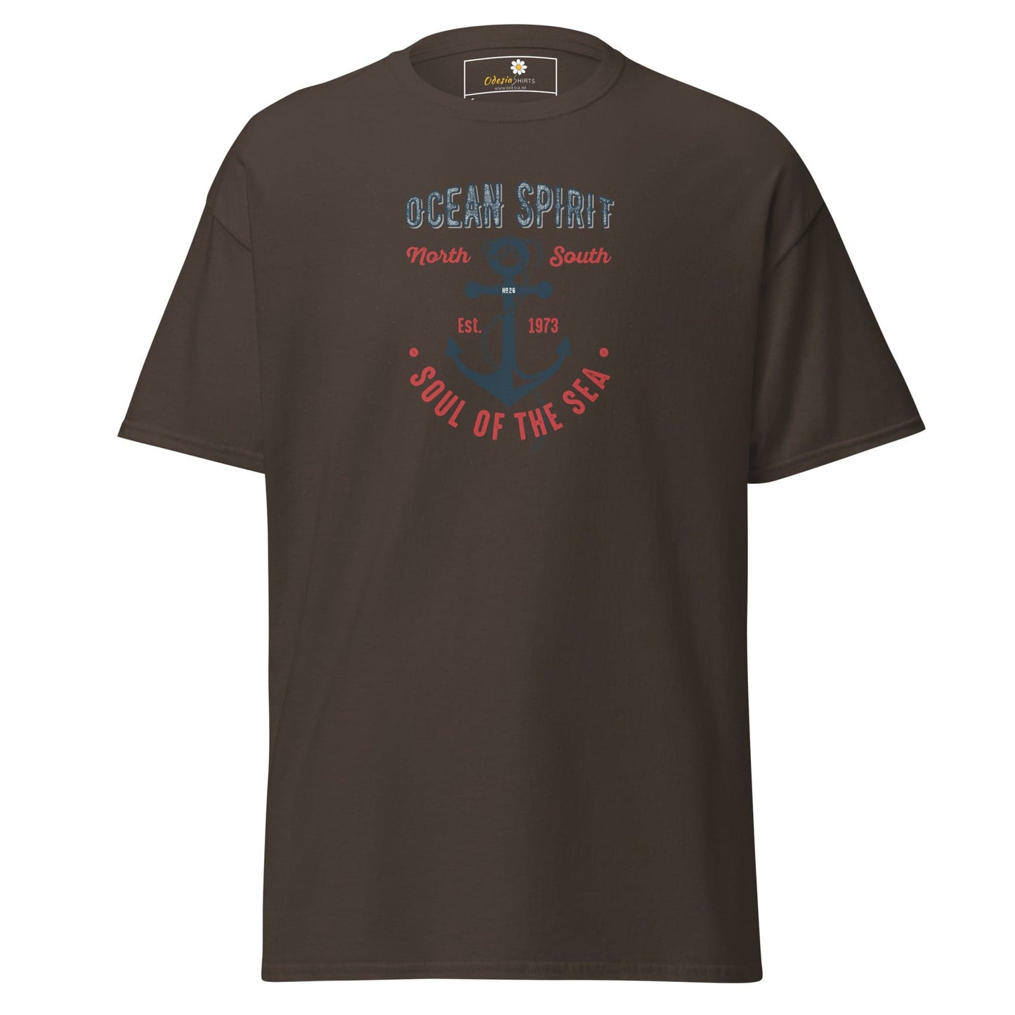 Unisex classic t-shirt - SEALIFE OCEAN SPIRIT SOUL OF SEA - REGULAR - Dark Chocolate / S