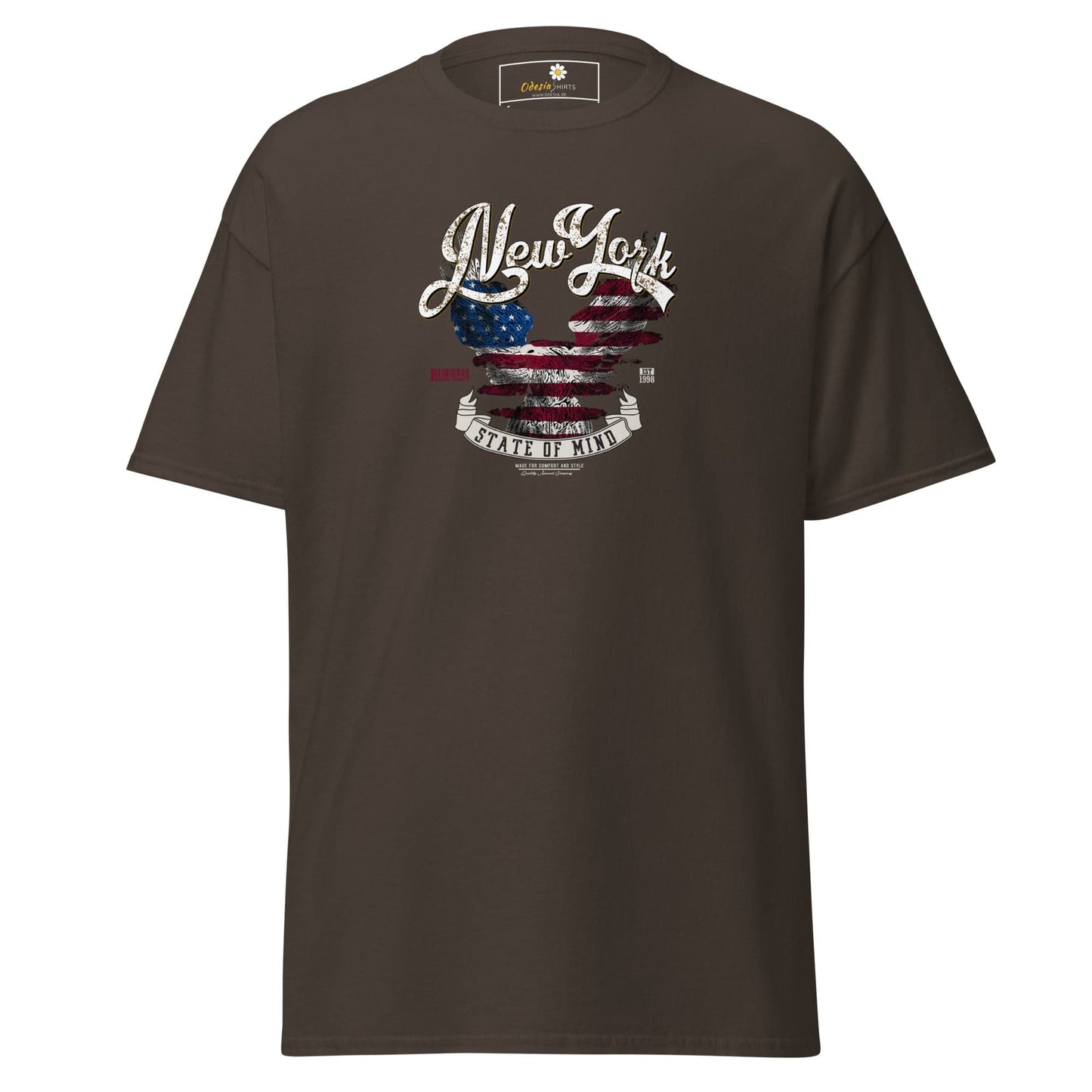 Unisex classic t-shirt - COUNTRY NEW YORK STATE OF MIND - REGULAR - Dark Chocolate / S