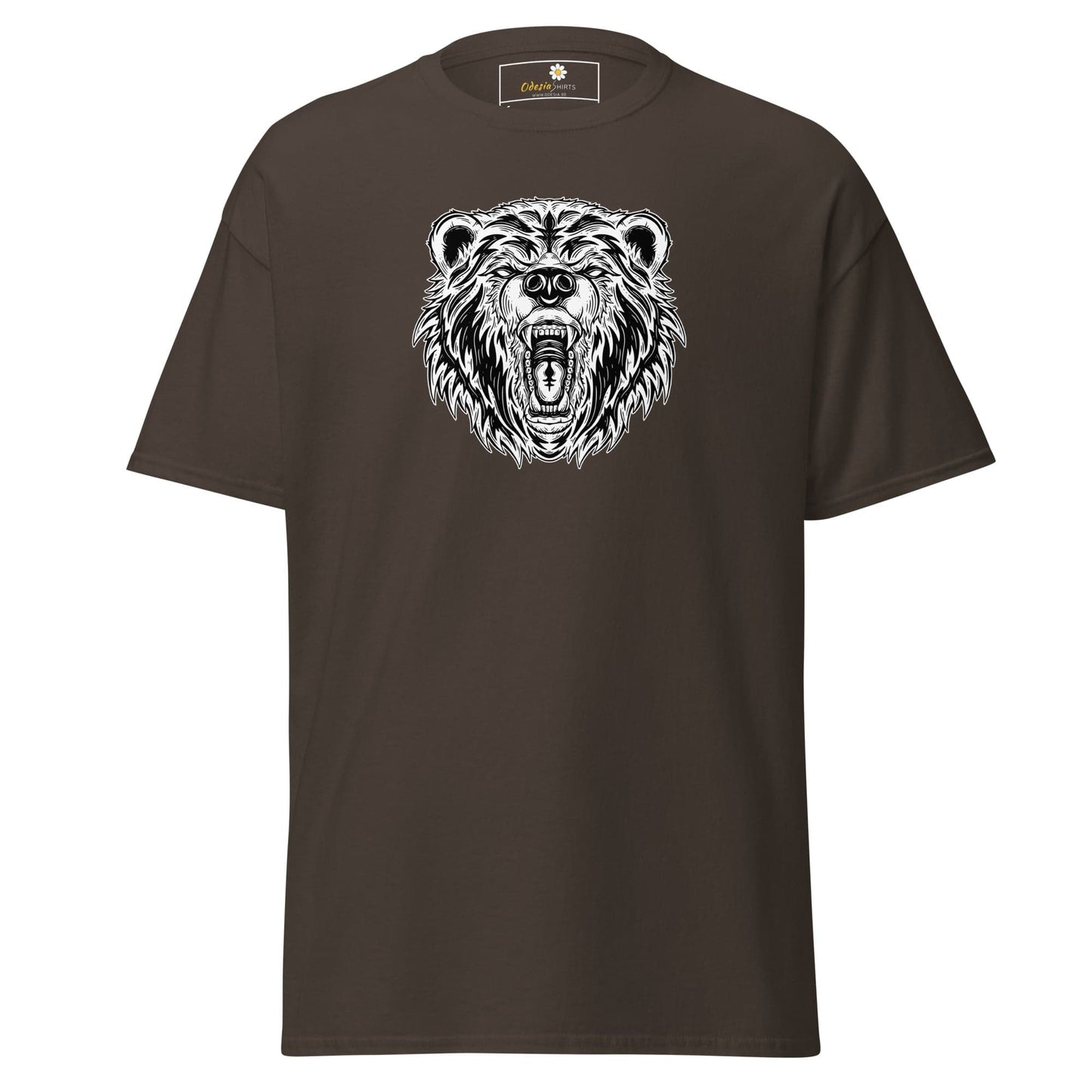 Unisex classic t-shirt - WILD LIFE BEAR - REGULAR - Dark Chocolate / S