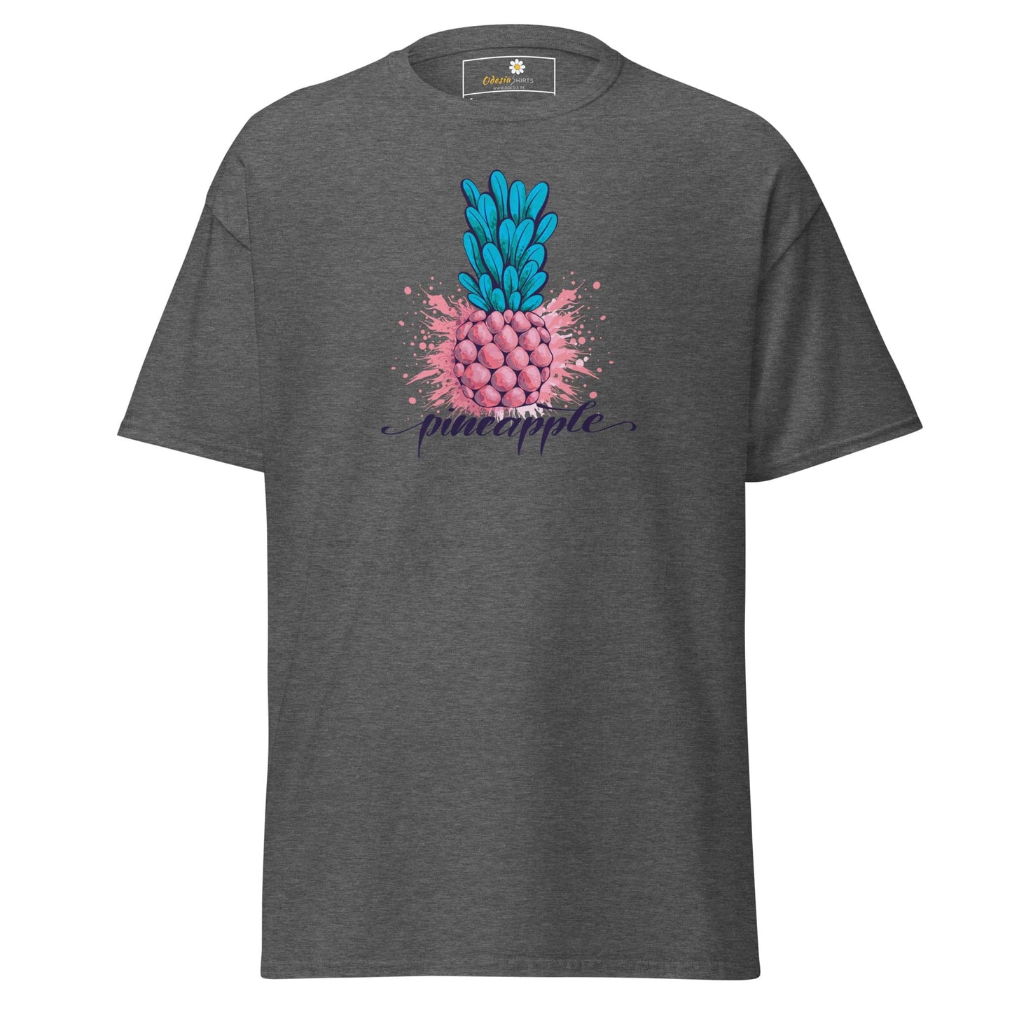 Gray T-Shirt with Pineapple Graphic for Men and Women in Sizes S to XL