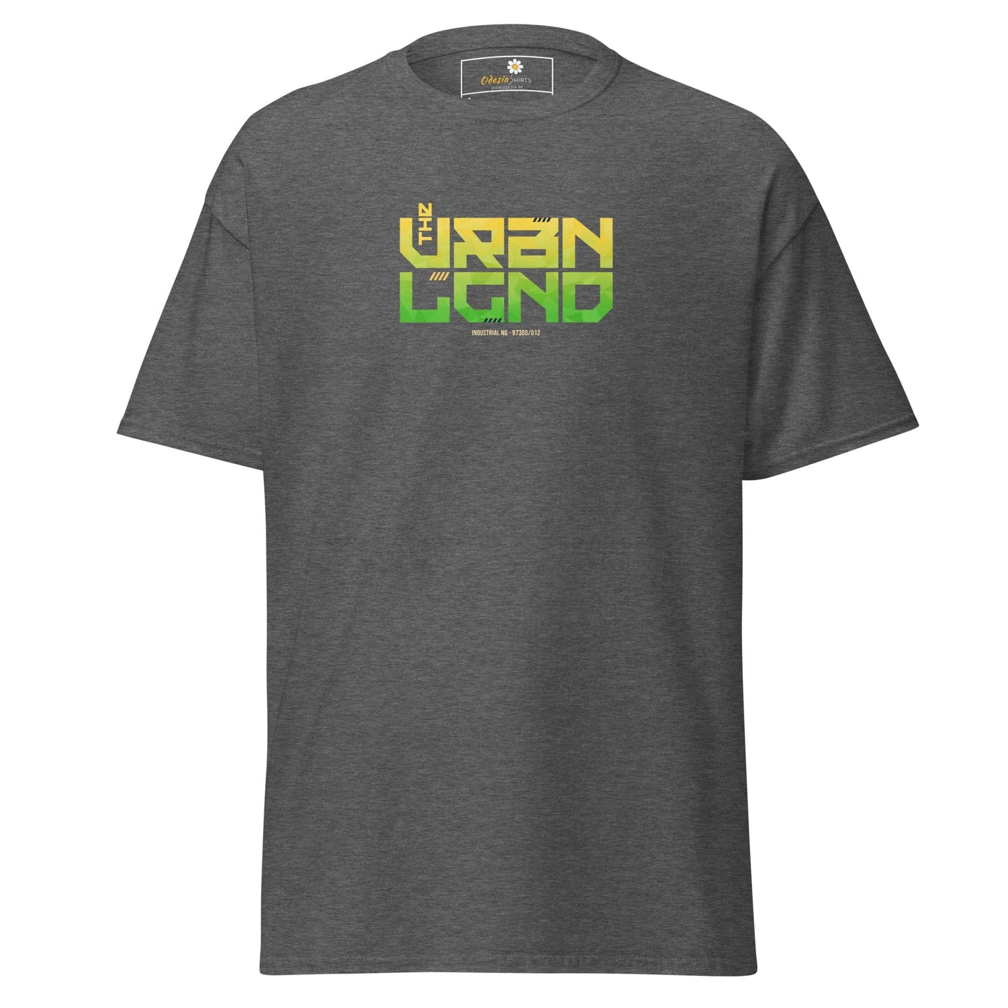 Gray T-shirt with colorful text design for men and women in S to XL sizes