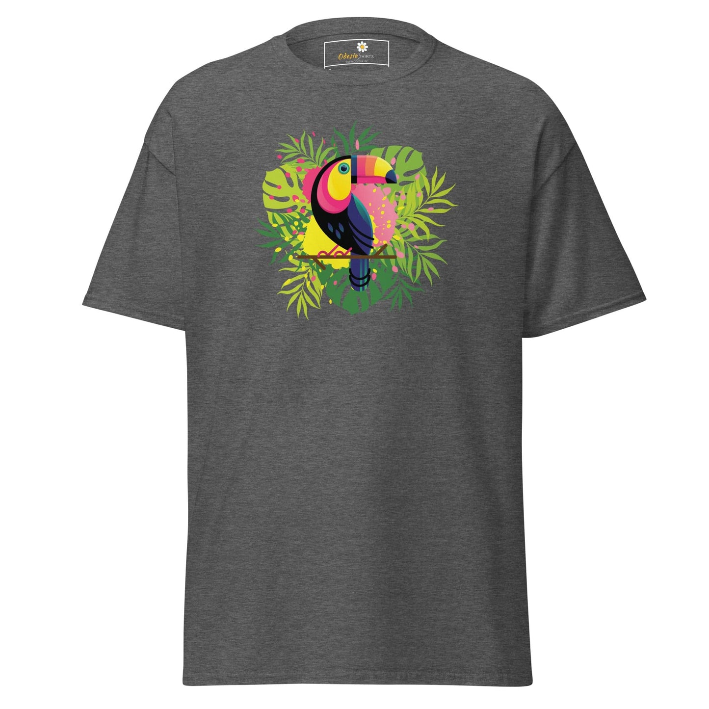 Unisex classic t-shirt - WILDLIFE PARADISE TOUCAN - REGULAR - Dark Heather / S