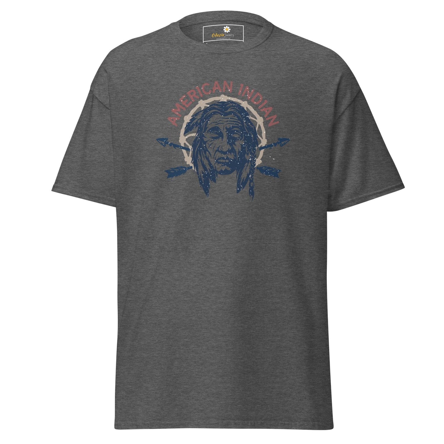 Unisex classic t-shirt - VINTAGE AMERICAN INDIAN - REGULAR - Dark Heather / S