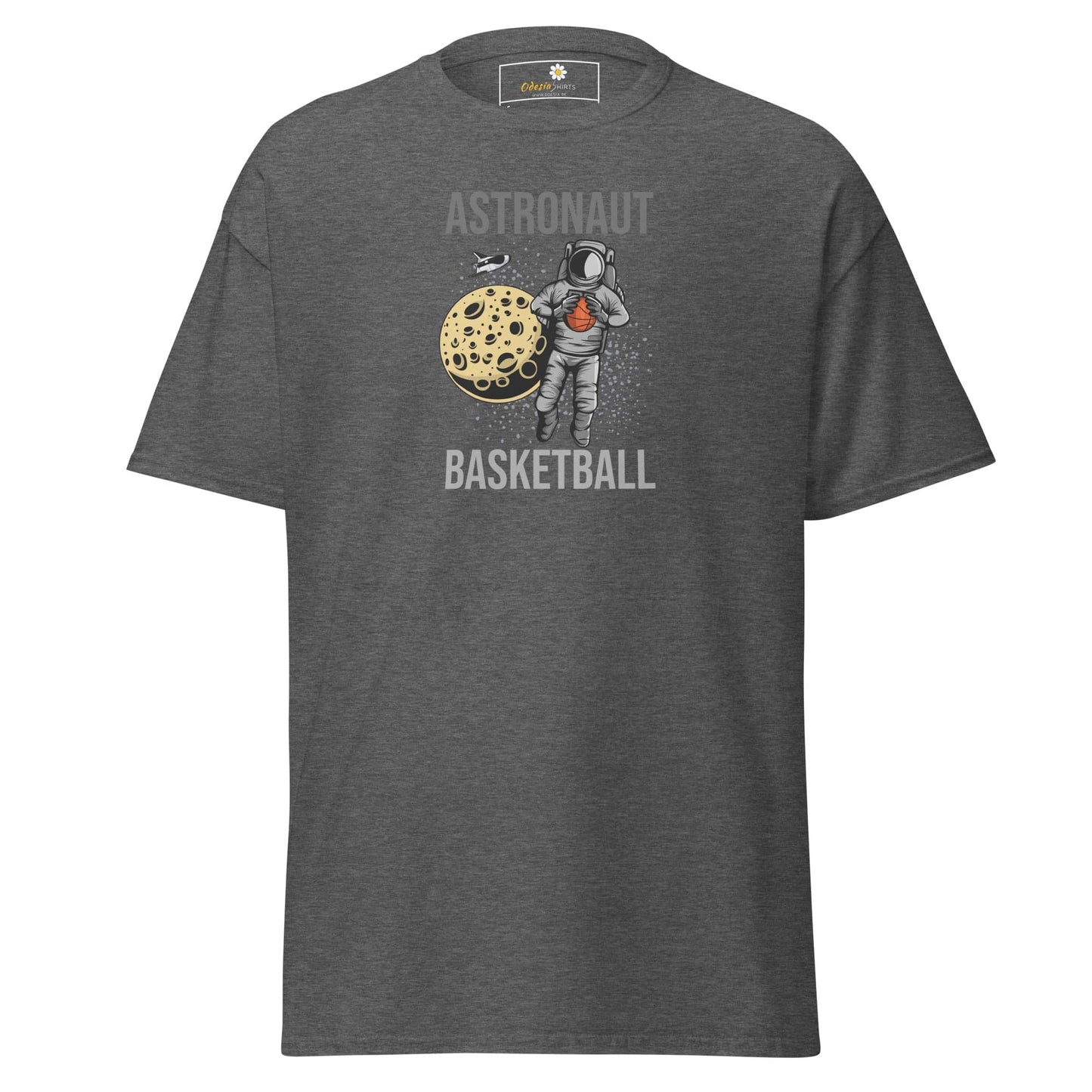 Unisex classic t-shirt - ASTRONAUT BASKETBALL - REGULAR - Dark Heather / S