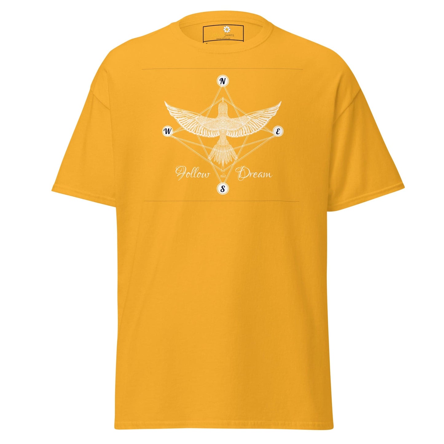 Yellow T-shirt with bird design from T-Shirt Design Tee for Men and Women S to XL