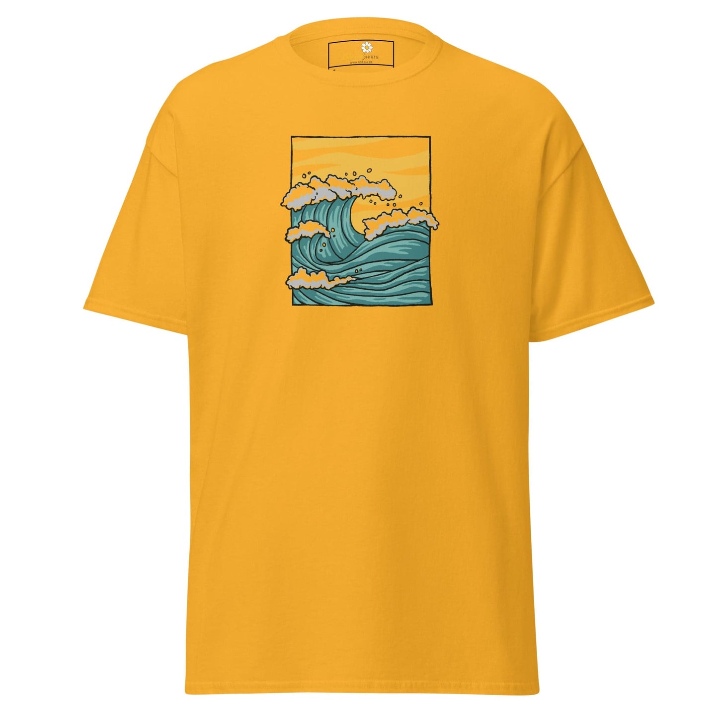 Unisex classic t-shirt - NATURE SEA WAVES - REGULAR - Gold / S