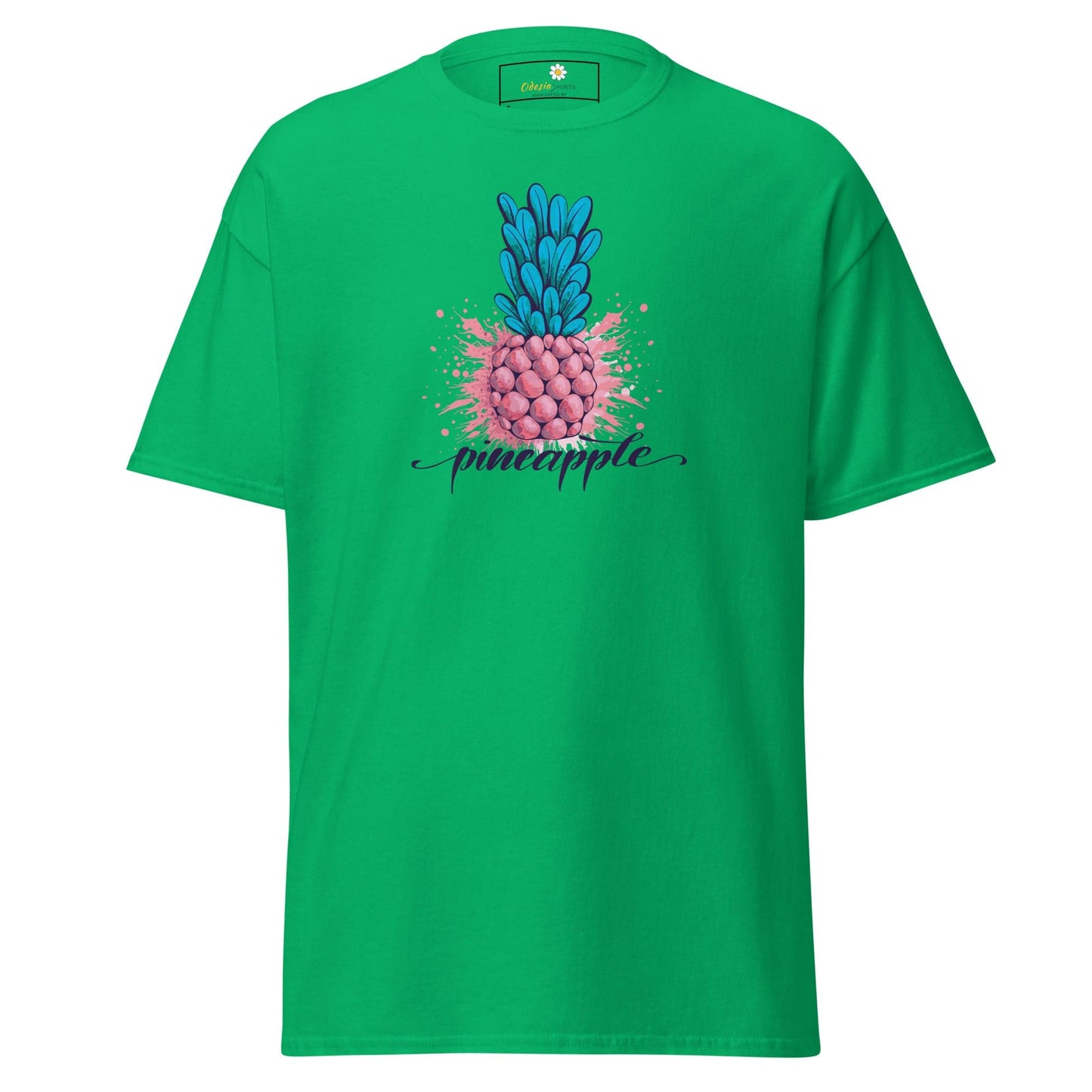 Green T-shirt with pineapple graphic from T-SHIRT DESIGN TEE for Men and Women S to XL