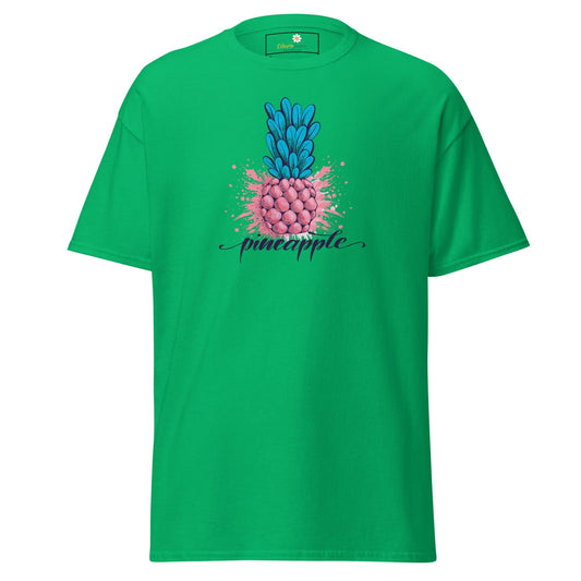 Green T-shirt with pineapple graphic from T-SHIRT DESIGN TEE for Men and Women S to XL