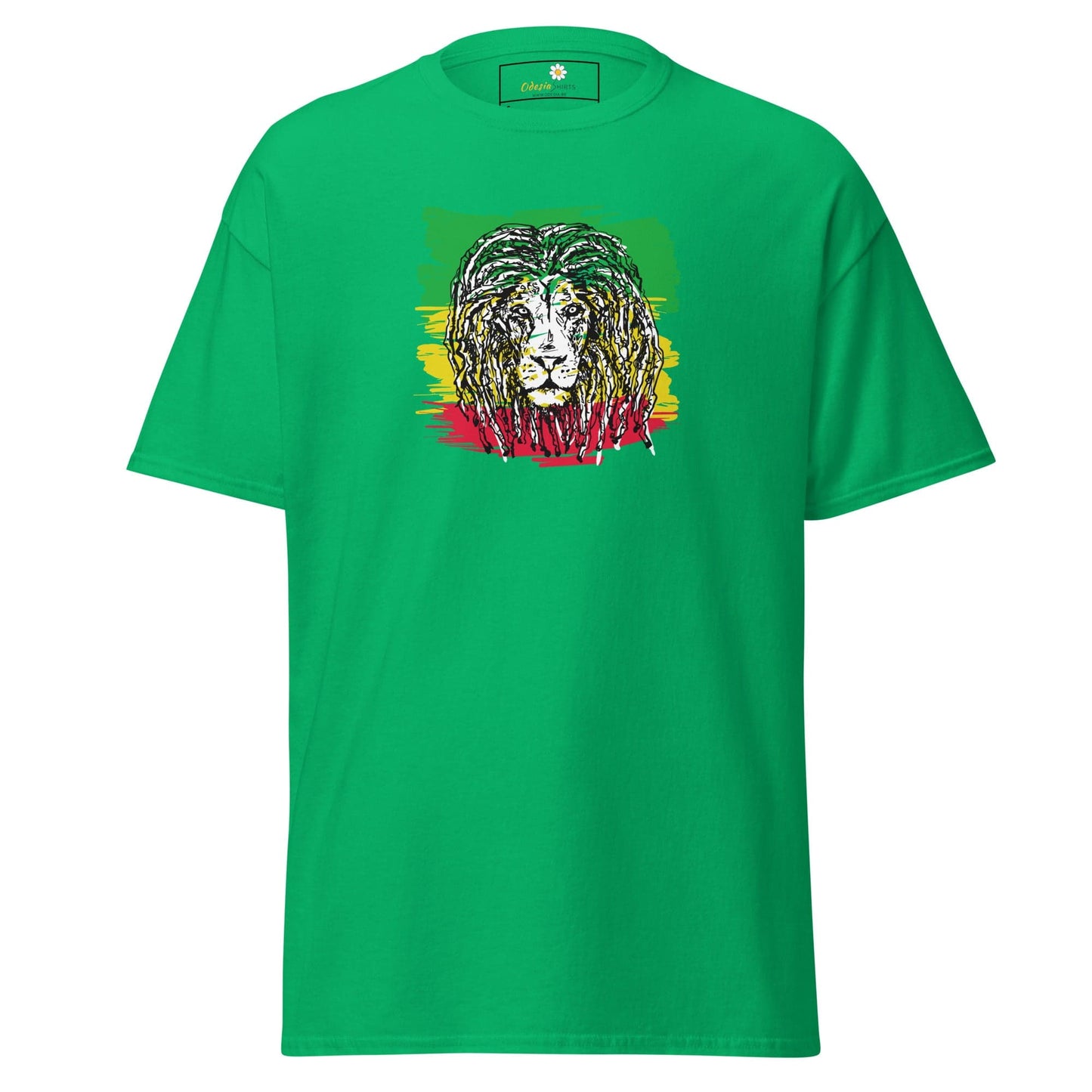 Unisex classic t-shirt - WILD LIFE MUSIC LION REGGAE - REGULAR - Irish Green / S