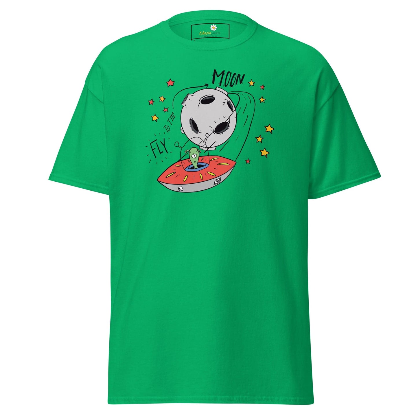 Unisex classic t-shirt - SPACE ALIEN MOON - REGULAR - Irish Green / S