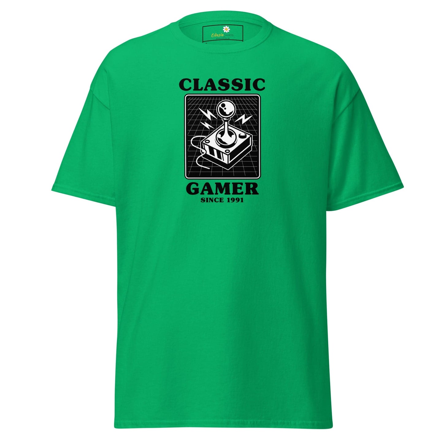 Green T-Shirt with Retro Gaming Graphic for Men and Women in Sizes S to XL