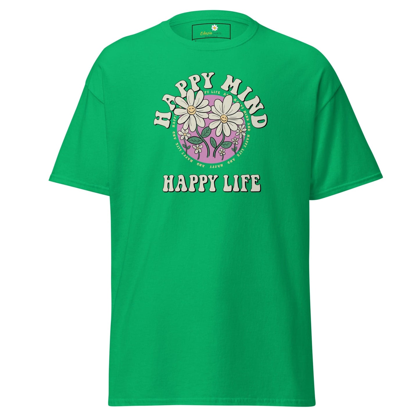 Unisex classic t-shirt - POSITIVE HAPPY MIND LIFE - REGULAR - Irish Green / S