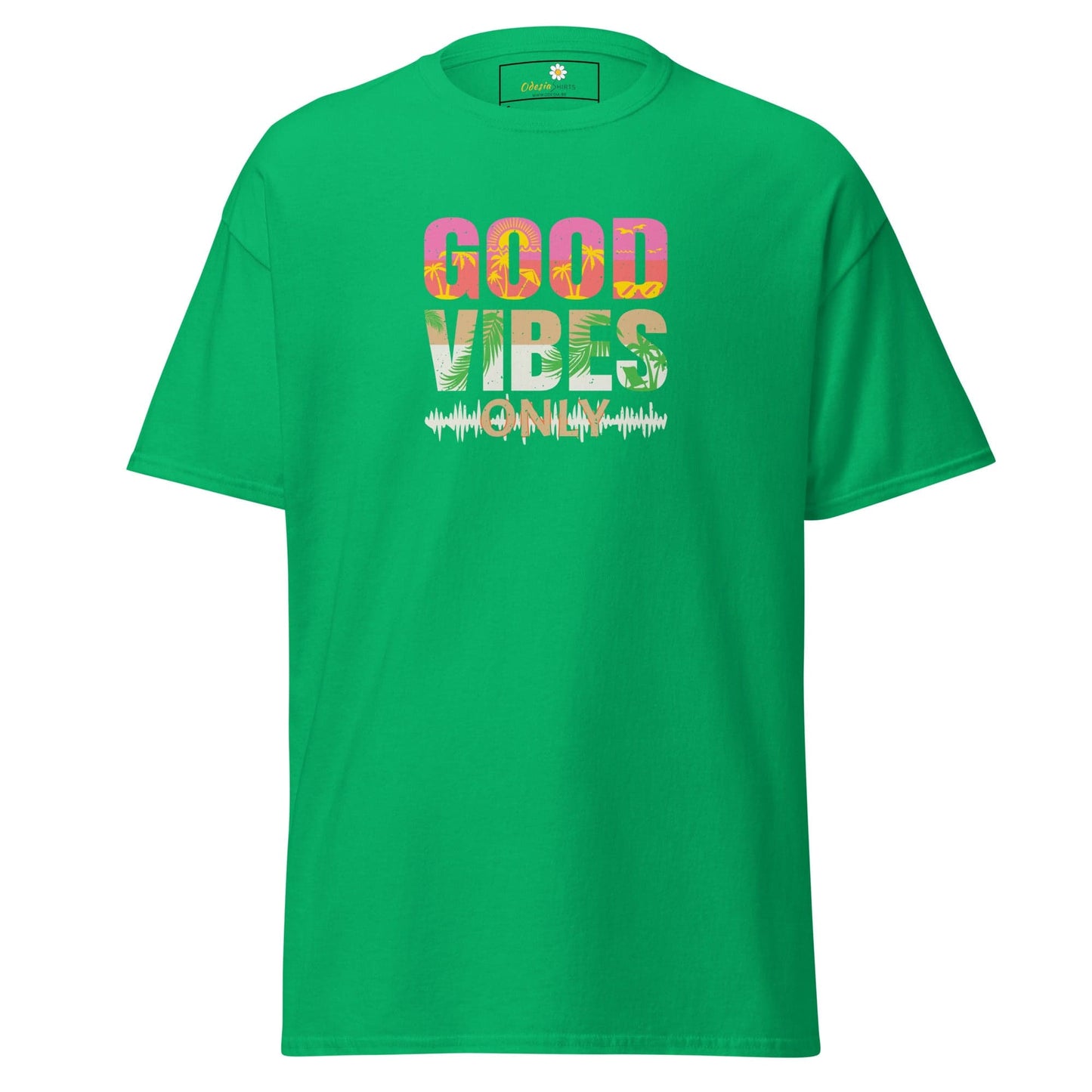 Unisex classic t-shirt - TEXT POSITIVE GOOD VIBES ONLY - REGULAR - Irish Green / S