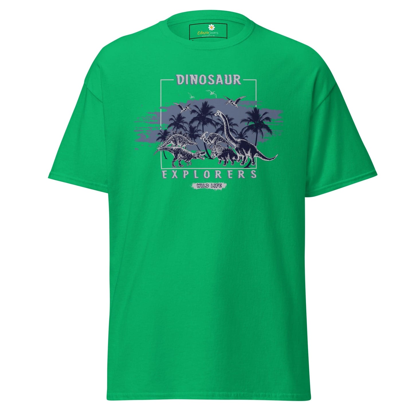 Unisex classic t-shirt - WILD LIFE DINOSAURUS - REGULAR - Irish Green / S