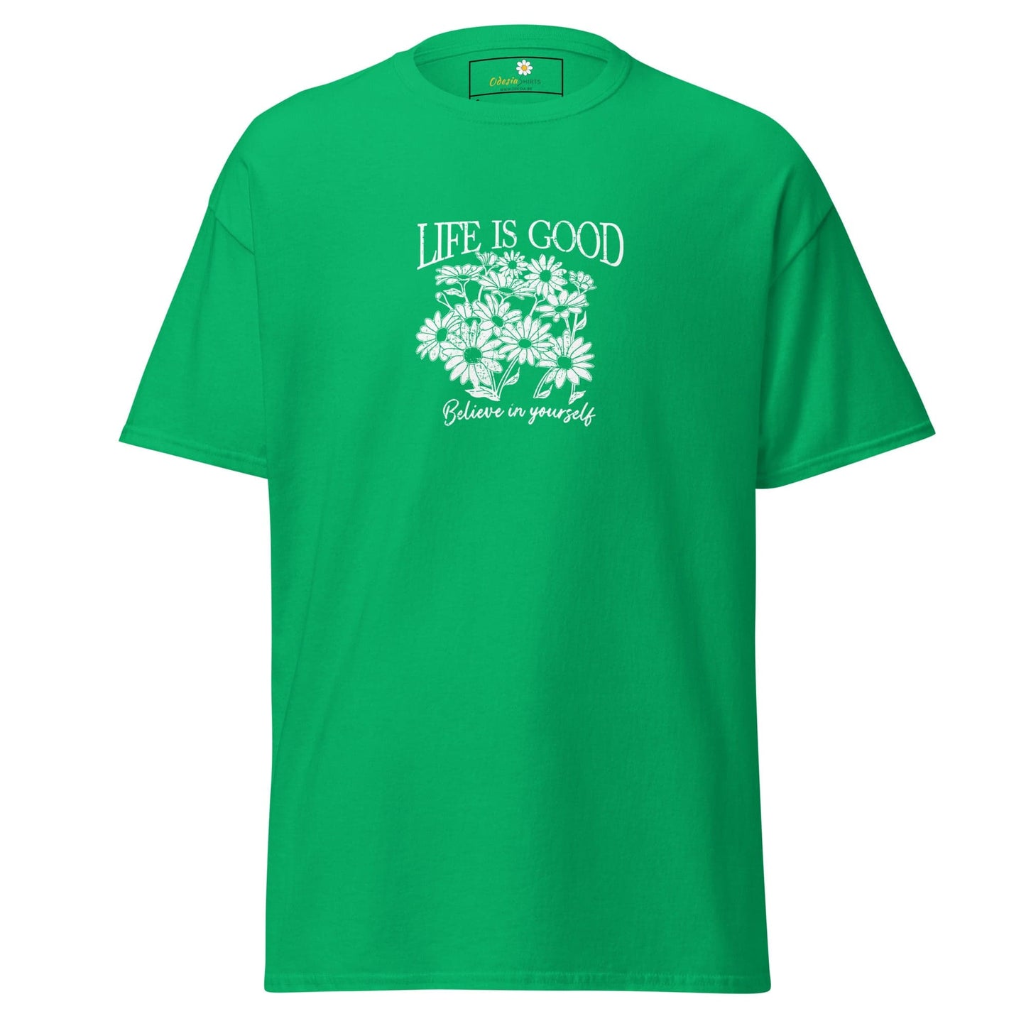 Unisex classic t-shirt - POSITIVE LIFE IS GOOD - REGULAR - Irish Green / S