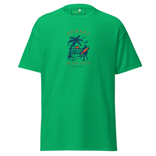 Unisex classic t-shirt - SUMMER SUNSET BEACHT CLUB - REGULAR - Irish Green / S