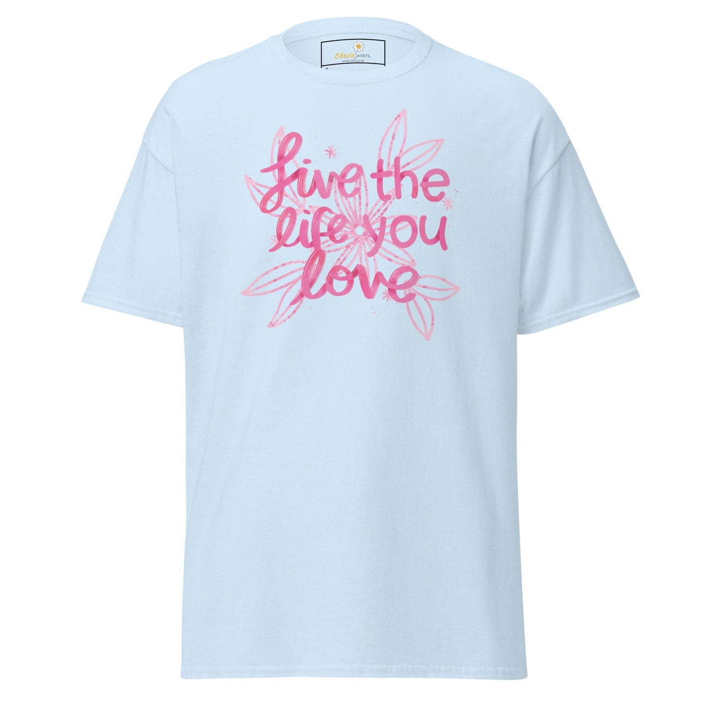 Unisex classic t-shirt - POSITIVE LIFE YOUR LIFE - REGULAR - Light Blue / S