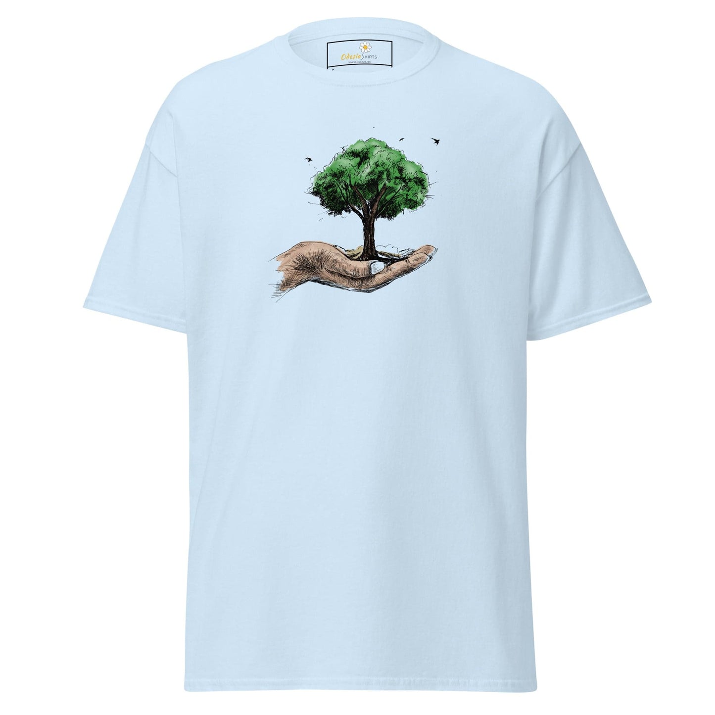 Unisex classic t-shirt - FANTASY TREE IN HAND - REGULAR - Light Blue / S